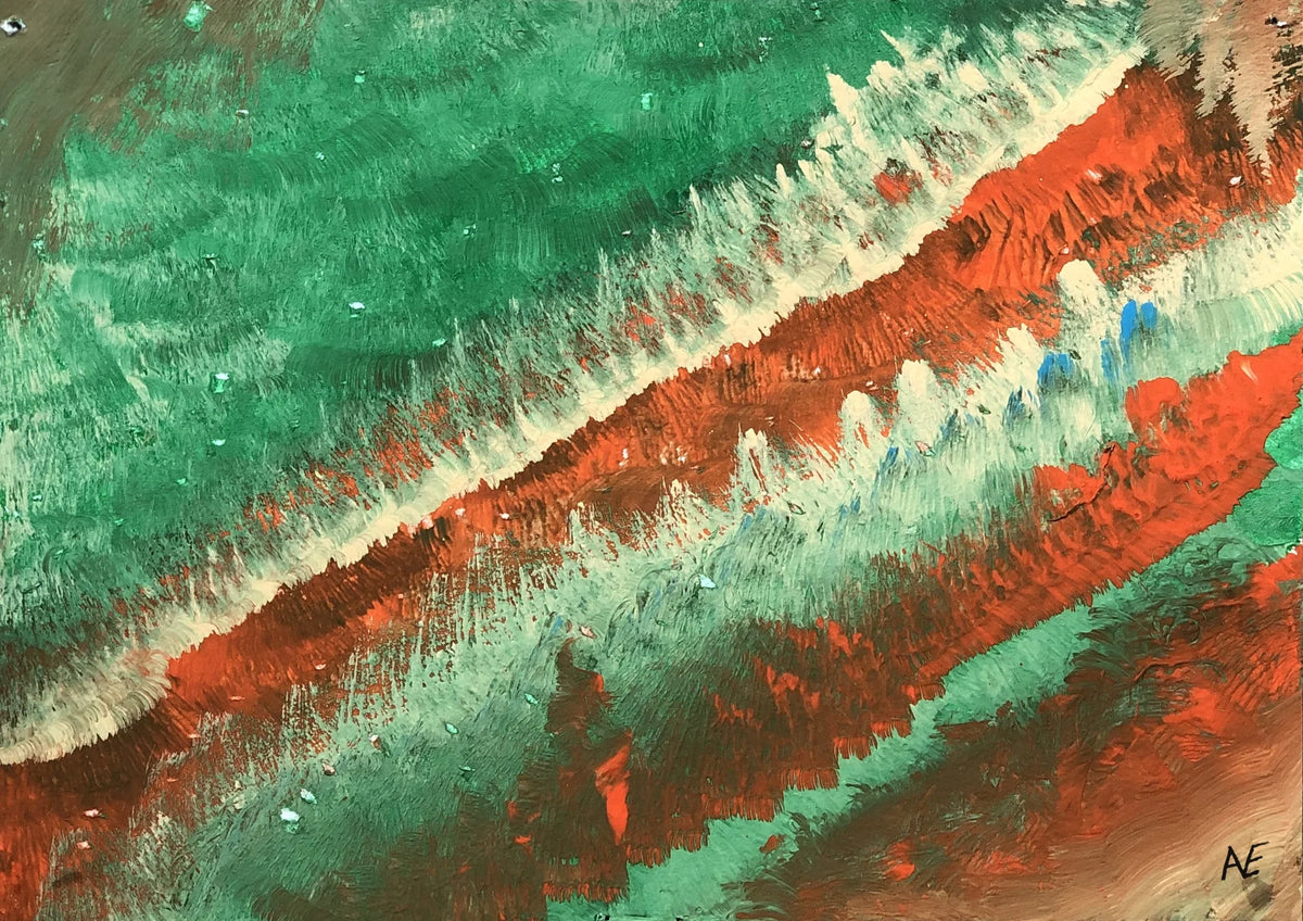 Splish, acrylic on paper, 14.8 × 21 cm (A5), 2023, by Nael Abdelal