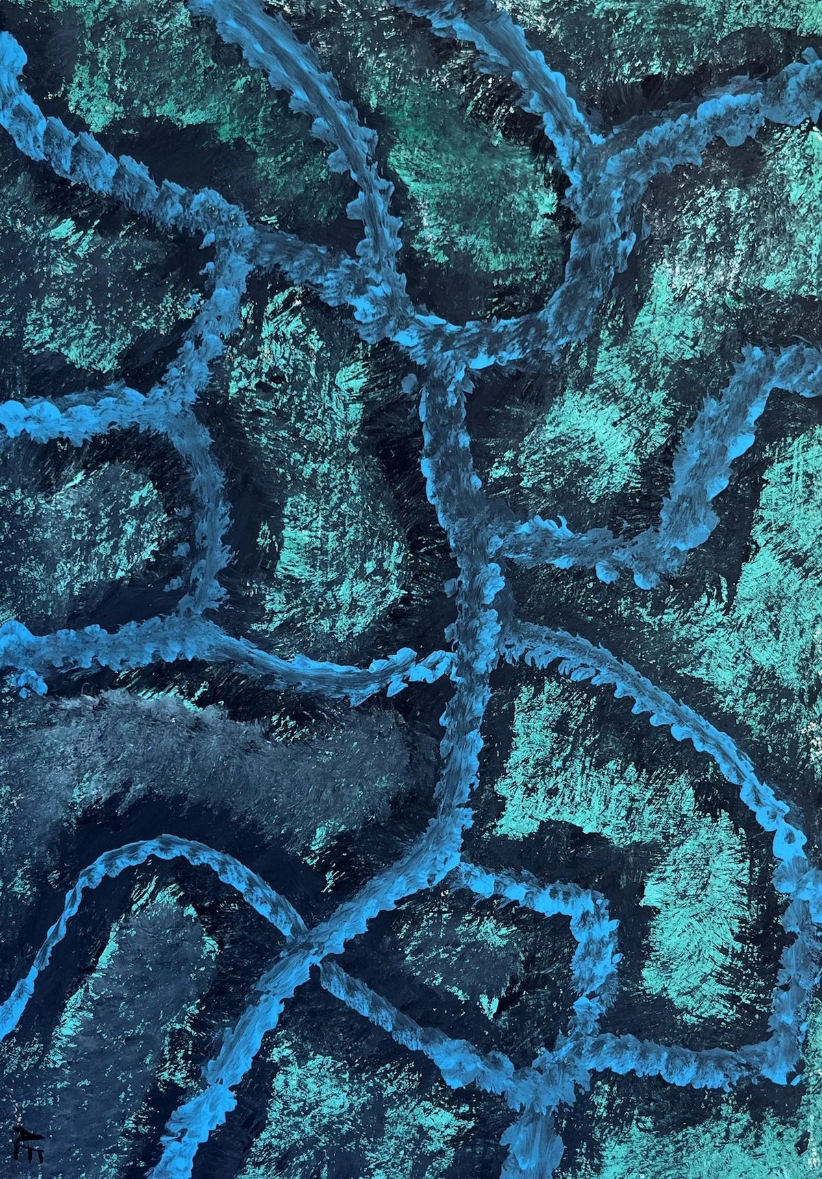 Antfarm, acrylic on paper, 14.8 × 21 cm (A5), 2023, by Nael Abdelal