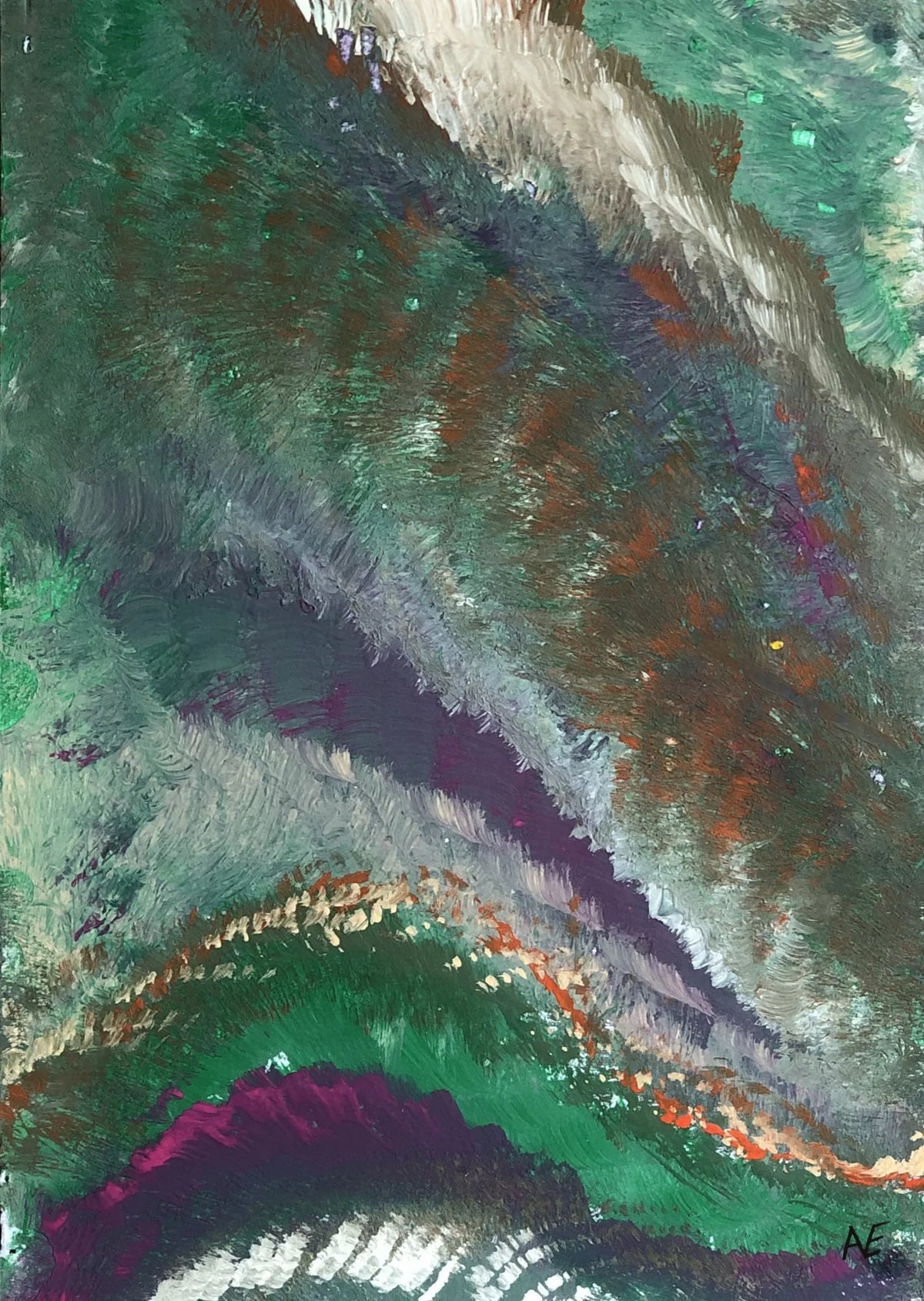 Twiddler, acrylic on paper, 14.8 × 21 cm (A5), 2023, by Nael Abdelal