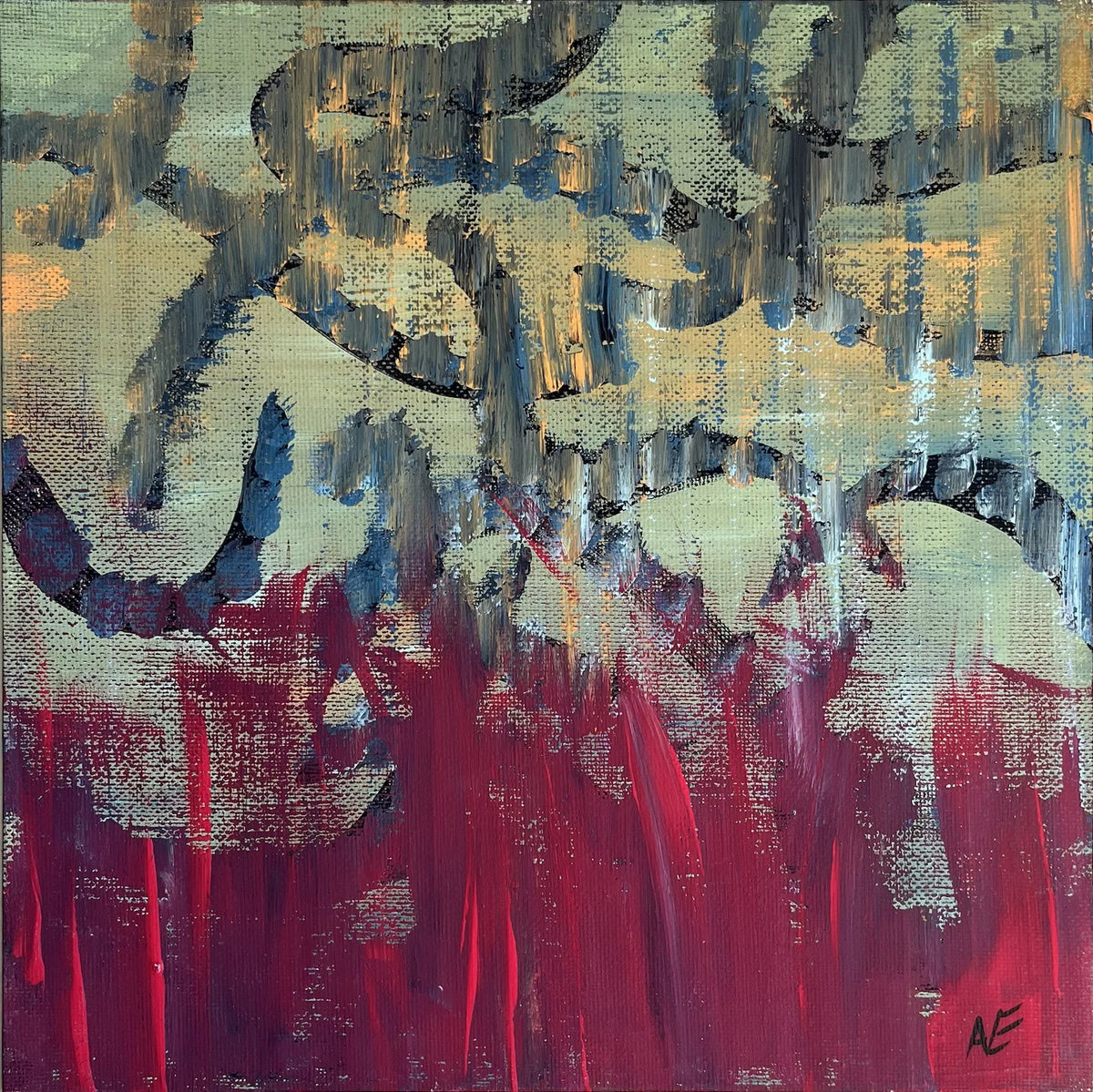 No. 72, acrylic on panel, 25 × 25 cm, 2023, by Nael Abdelal
