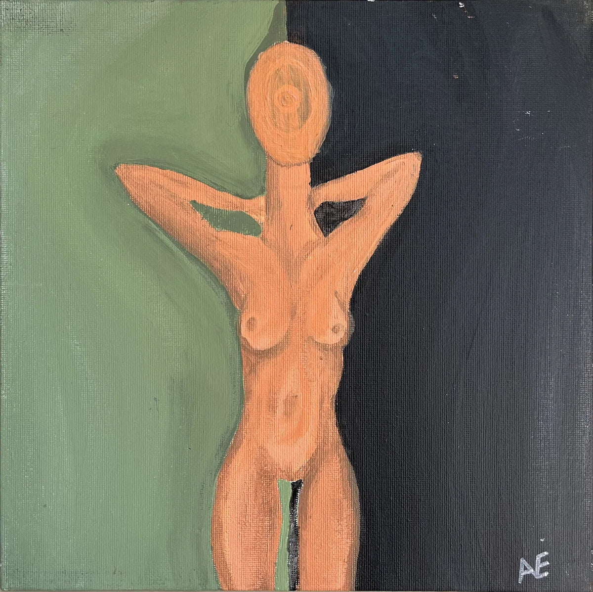 No. 87, acrylic on panel, 25 × 25 cm, 2024, by Nael Abdelal