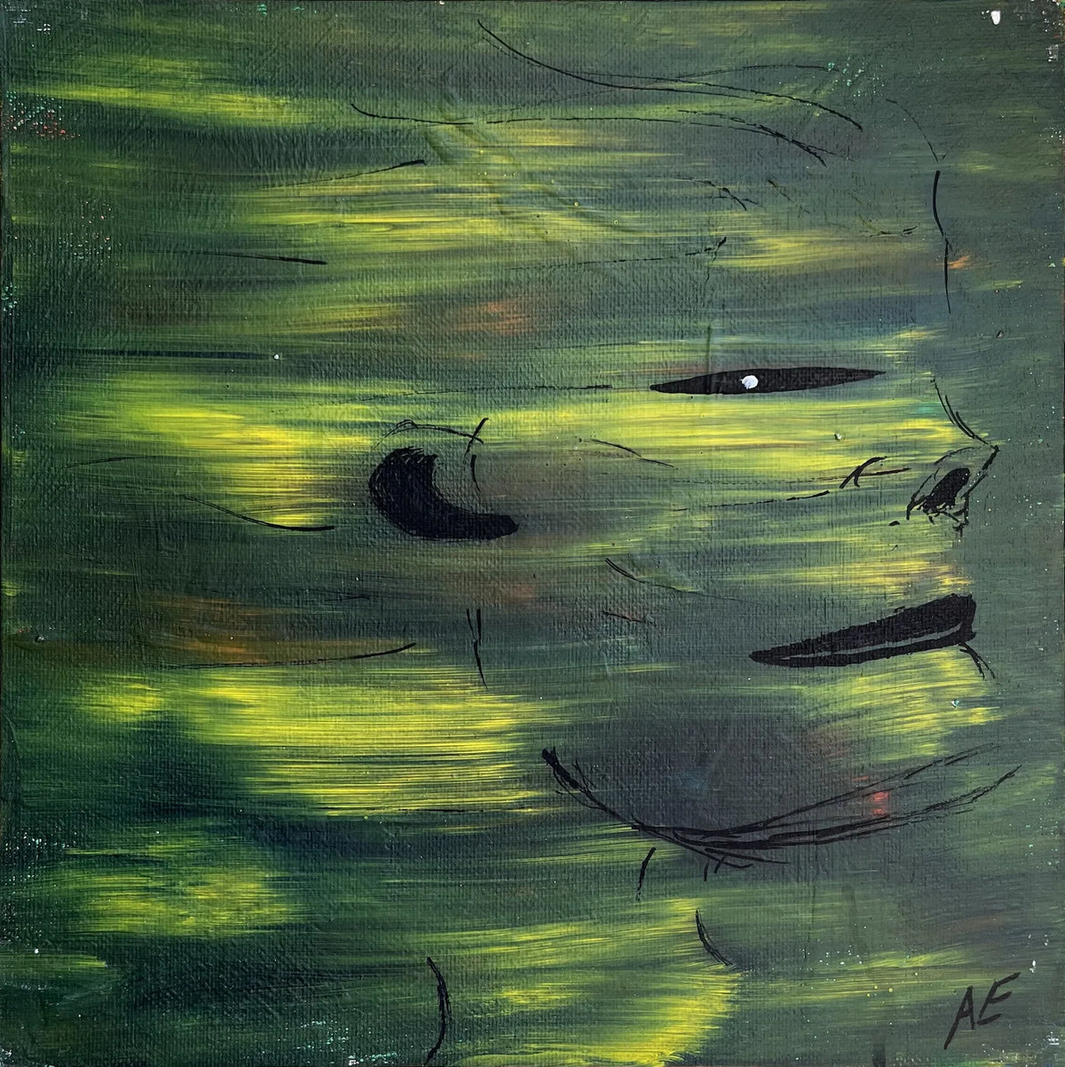 No. 88, acrylic on panel, 25 × 25 cm, 2023, by Nael Abdelal