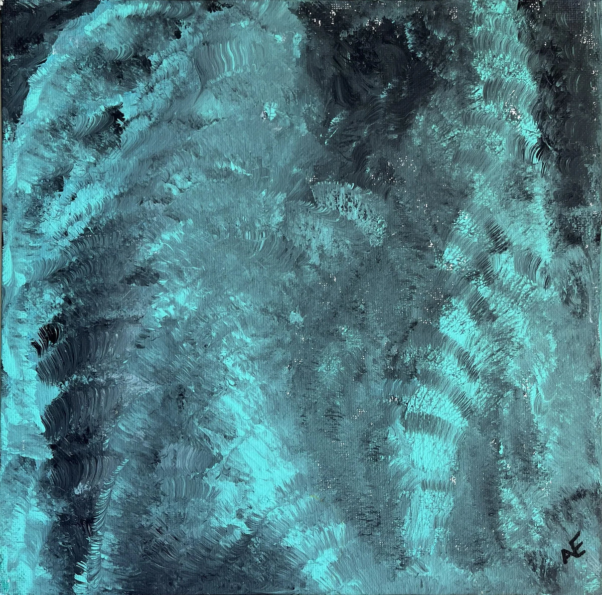 No. 56, acrylic on panel, 25 × 25 cm, 2024, by Nael Abdelal