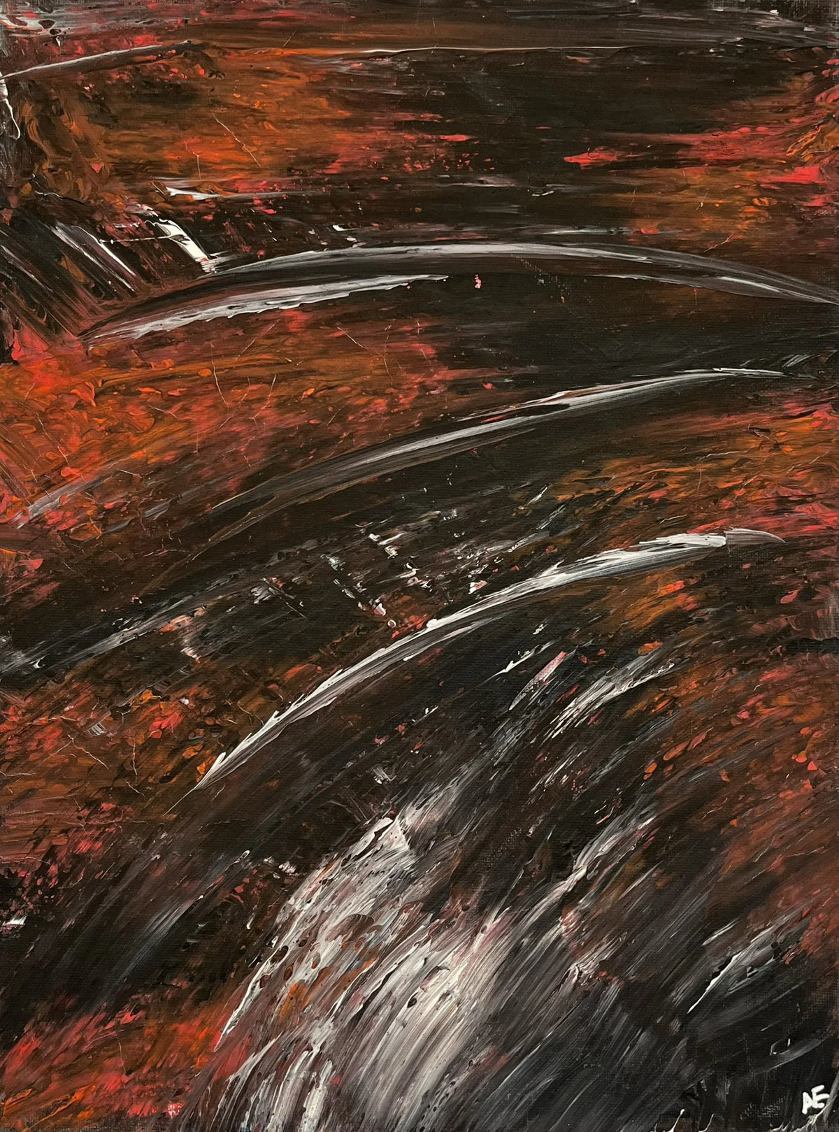 No. 114, acrylic on canvas, 30 × 40 cm, 2024, by Nael Abdelal
