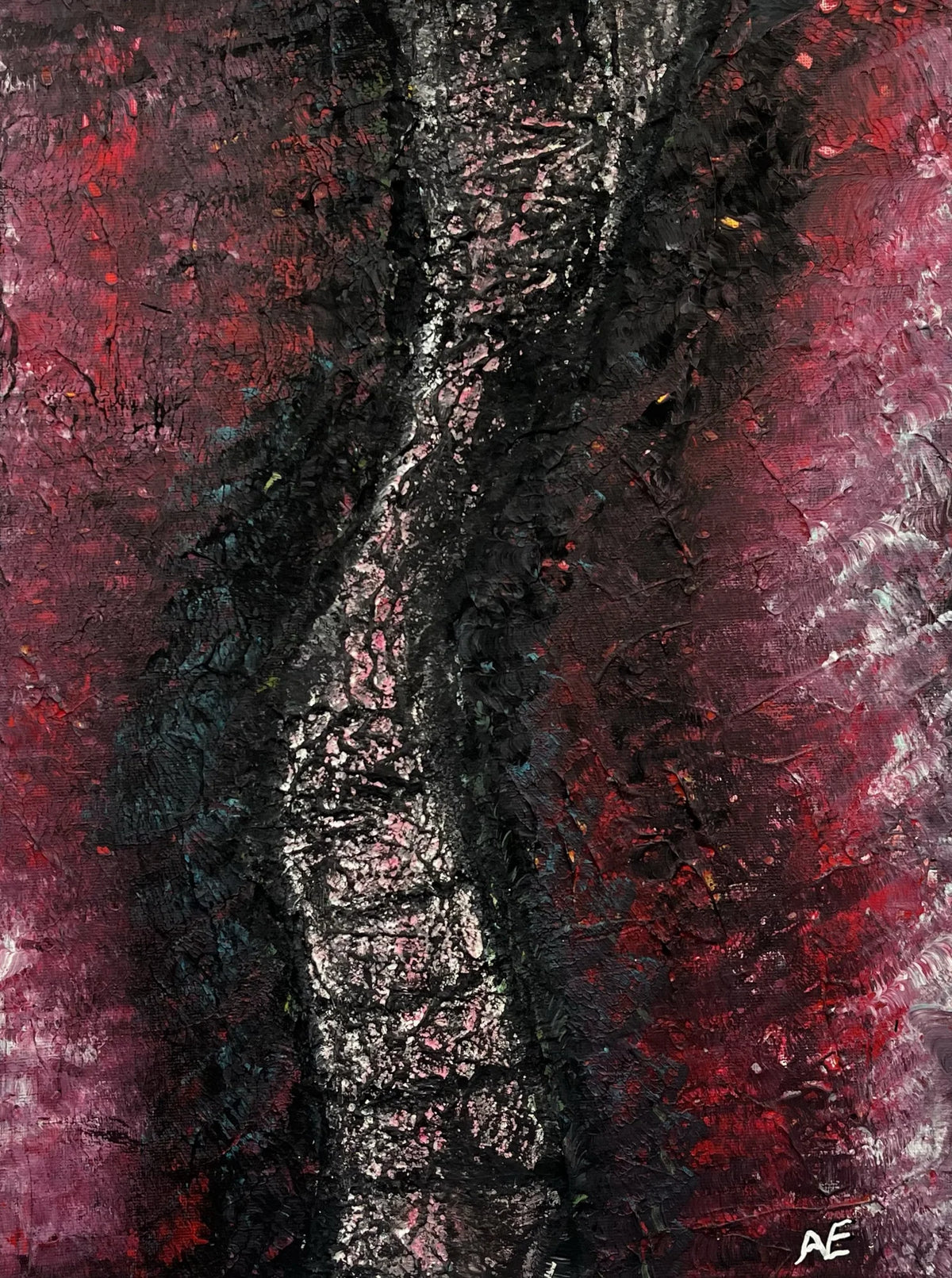 Tight, acrylic on canvas, 30 × 40 cm, 2024, by Nael Abdelal
