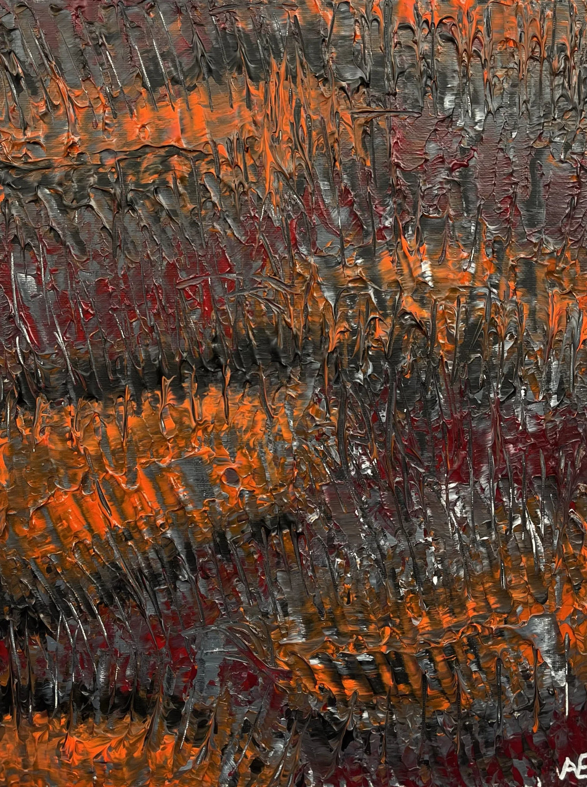 LiveLeather, acrylic on canvas, 30 × 40 cm, 2024, by Nael Abdelal