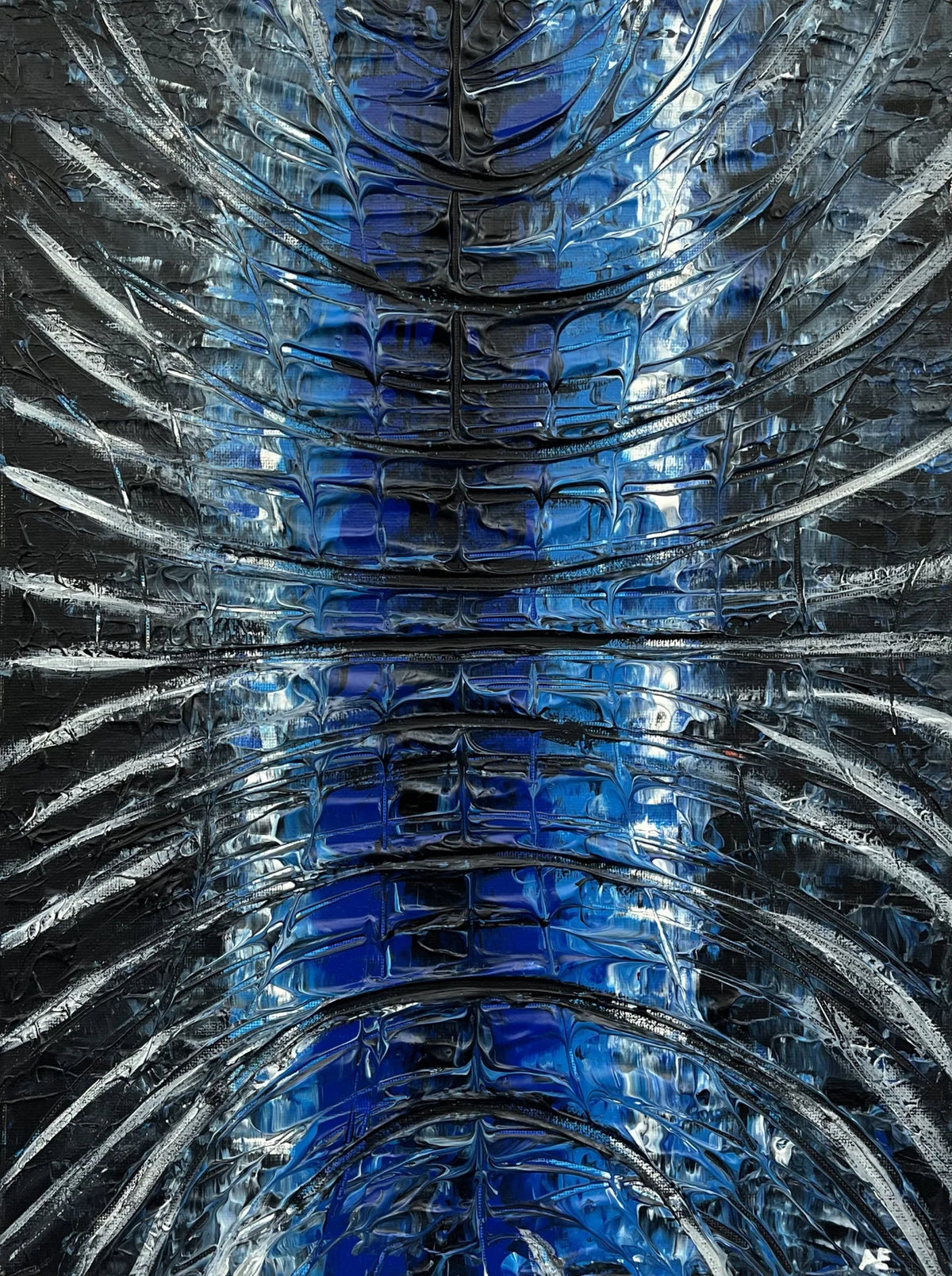 No. 147, acrylic on canvas, 30 × 40 cm, 2024, by Nael Abdelal