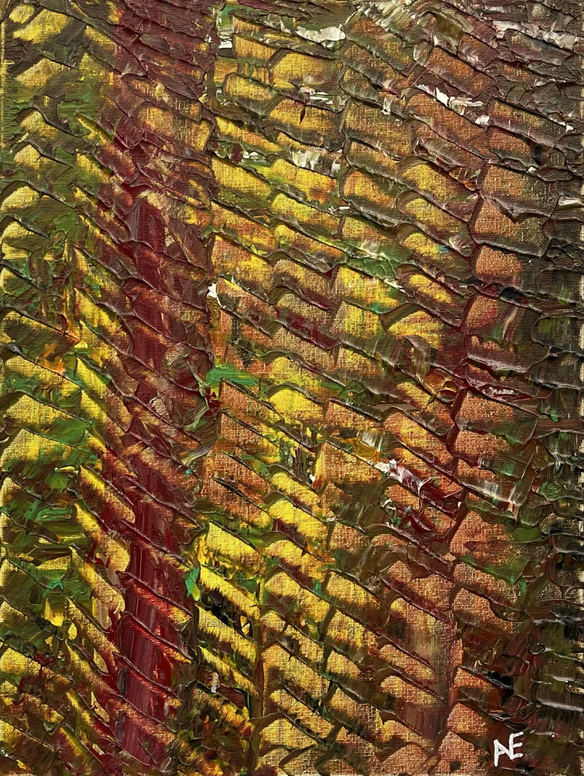 Structural, acrylic on canvas, 30 × 40 cm, 2024, by Nael Abdelal