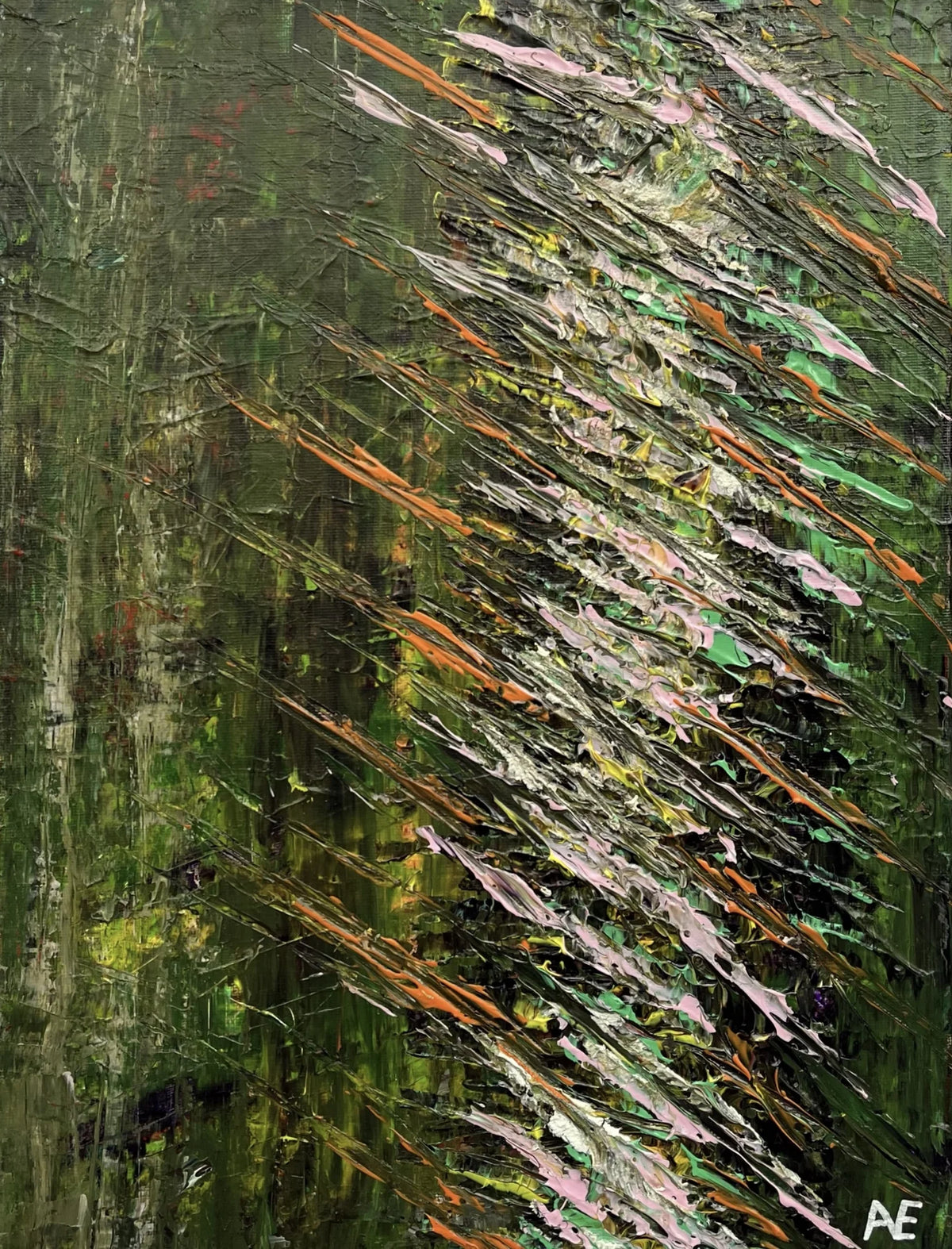 Flowering Scar, acrylic on canvas, 30 × 40 cm, 2024, by Nael Abdelal