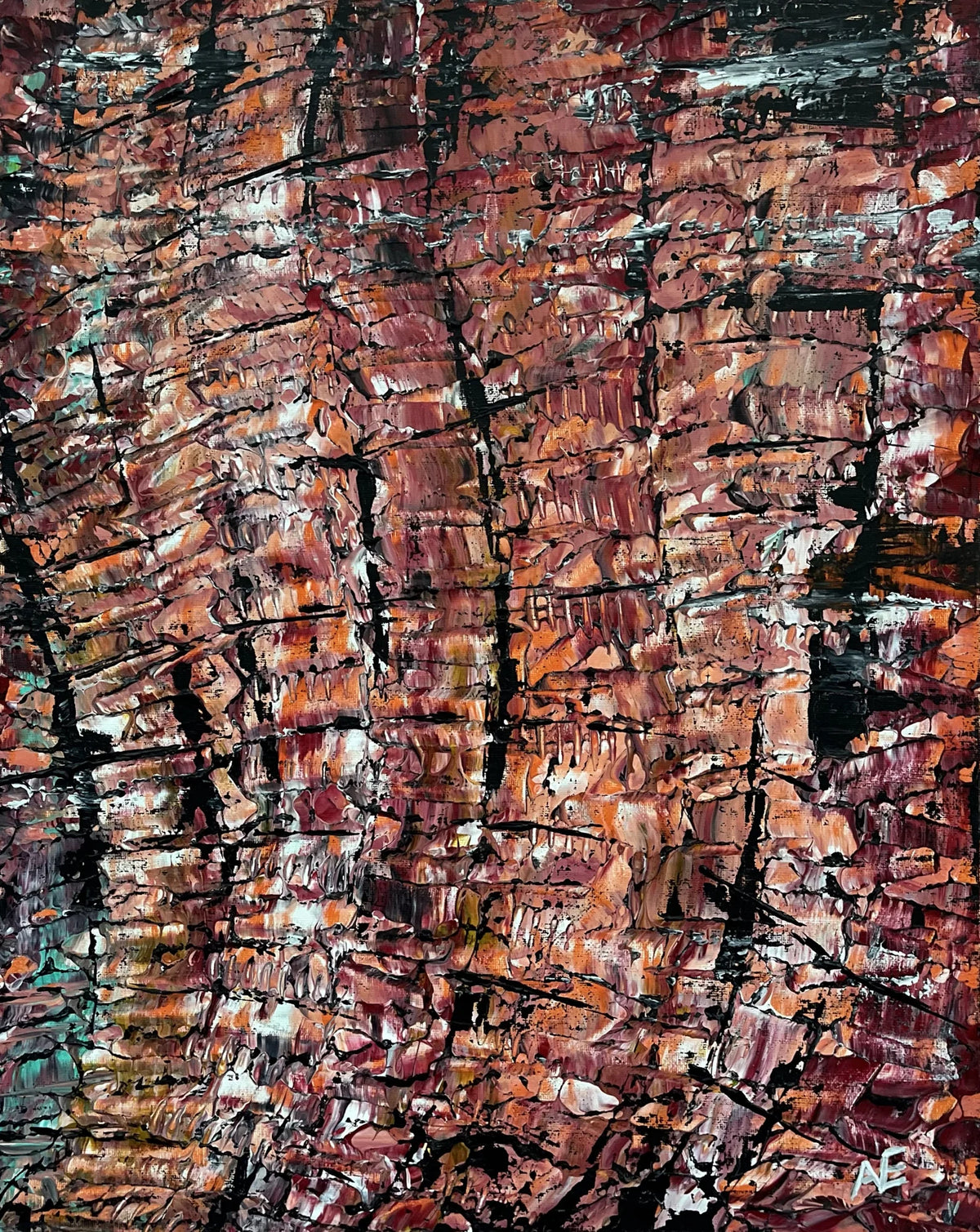 Skinya, acrylic on canvas, 40 × 50 cm, 2024, by Nael Abdelal