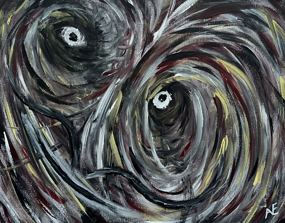 No. 172, acrylic on canvas, 40 × 50 cm, 2024, by Nael Abdelal