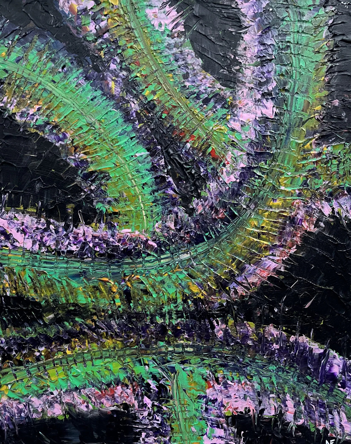 No. 163, acrylic on canvas, 40 × 50 cm, 2024, by Nael Abdelal