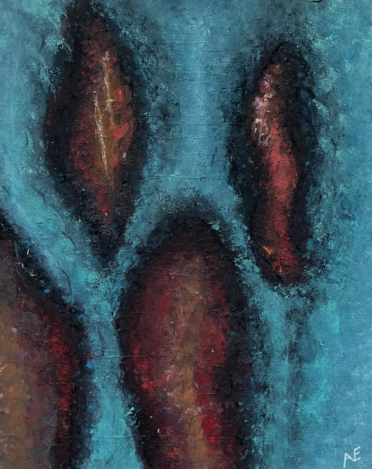 No. 174, acrylic on canvas, 40 × 50 cm, 2024, by Nael Abdelal