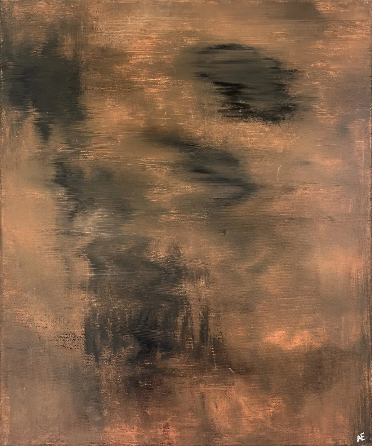 wa, acrylic on canvas, 50 × 60 cm, 2026, by Nael Abdelal