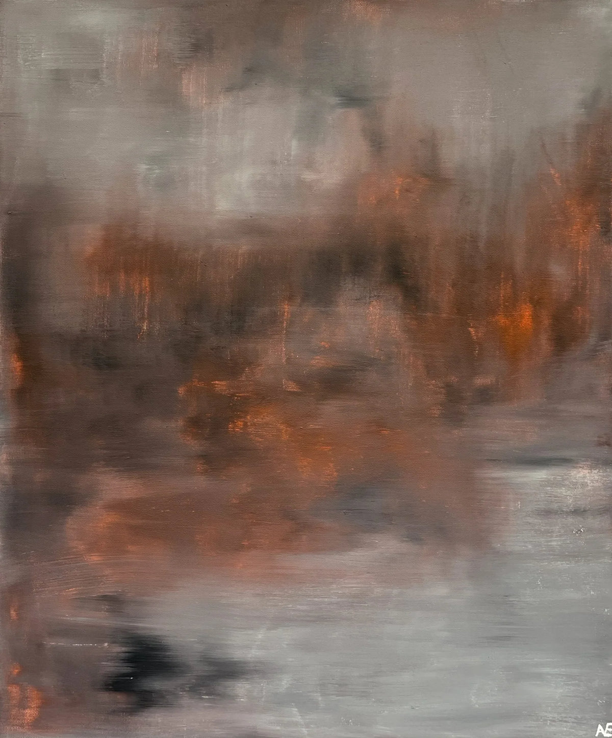 Calm, acrylic on canvas, 50 × 60 cm, 2025, by Nael Abdelal