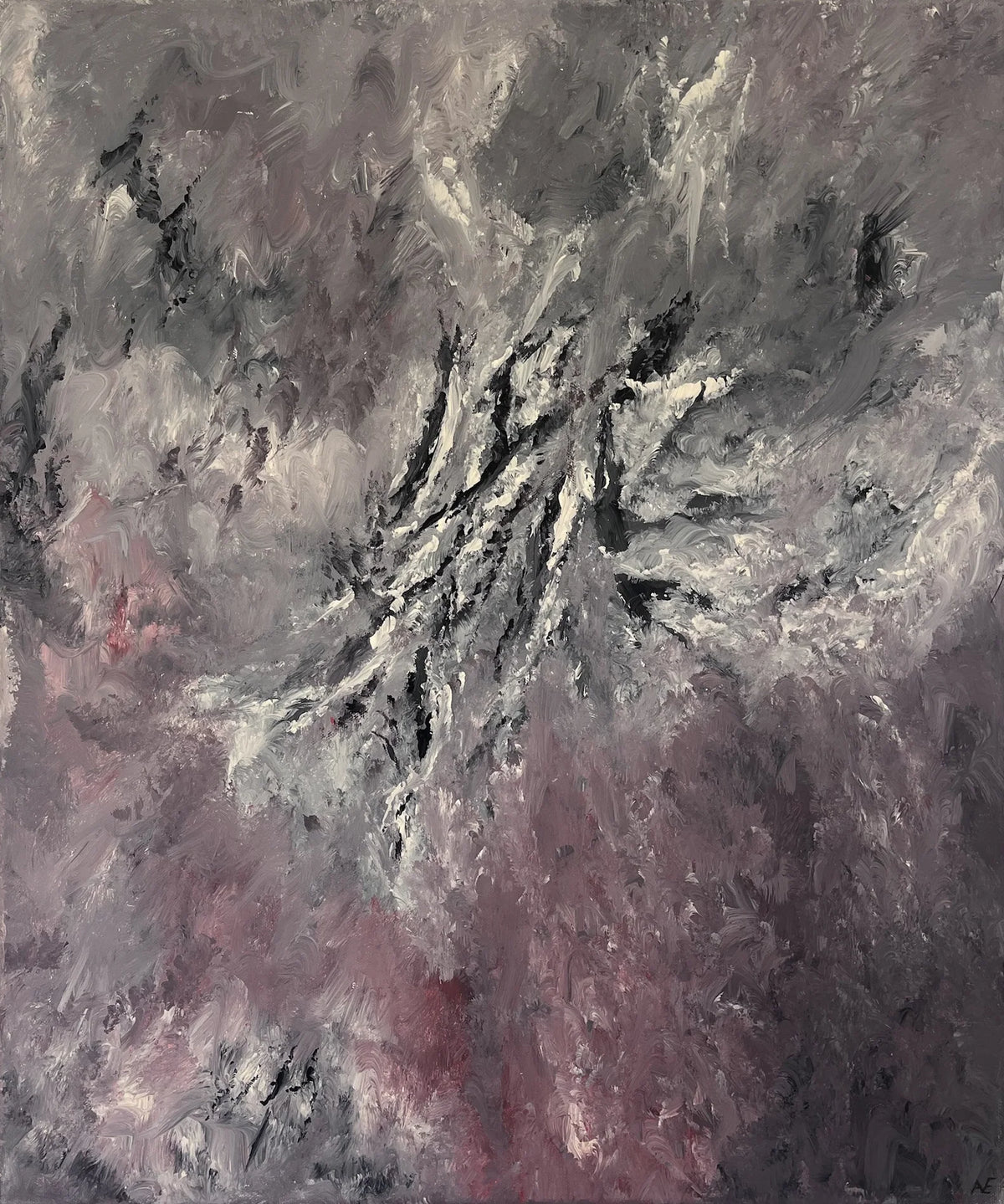 No. 209, acrylic on canvas, 50 × 60 cm, 2026, by Nael Abdelal