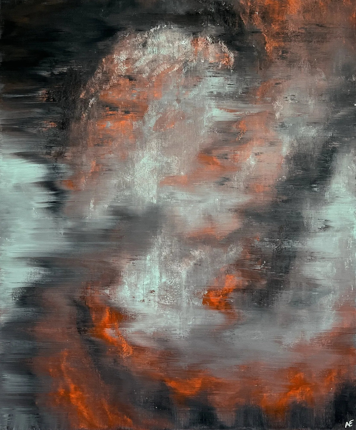 No. 221, acrylic on canvas, 50 × 60 cm, 2025, by Nael Abdelal