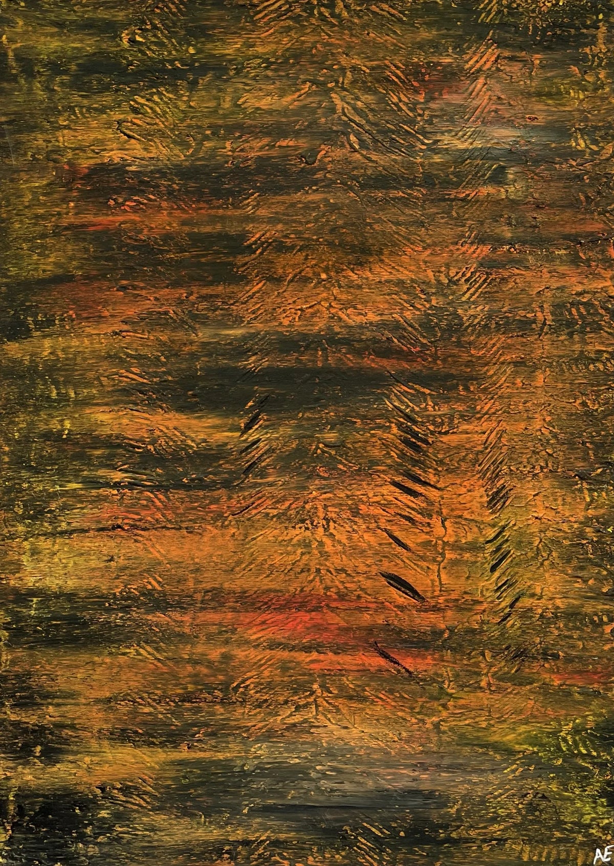 No. 234, acrylic on canvas, 50 × 70 cm, 2025, by Nael Abdelal