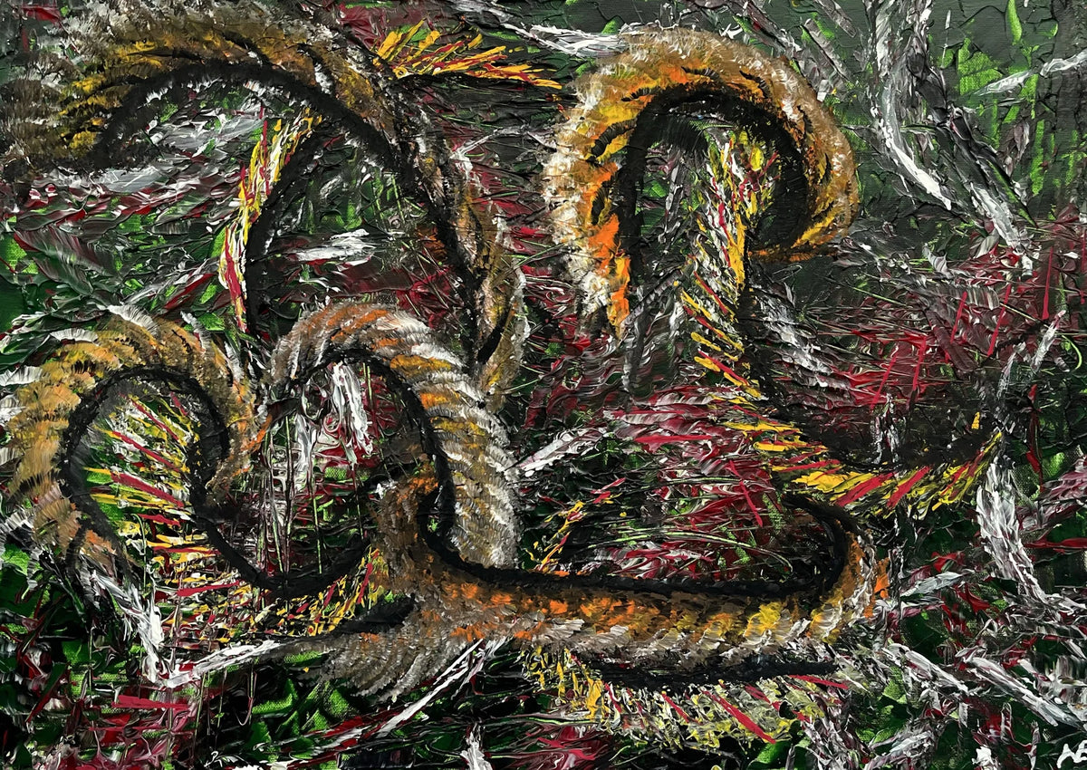 No. 240, acrylic on canvas, 50 × 70 cm, 2024, by Nael Abdelal