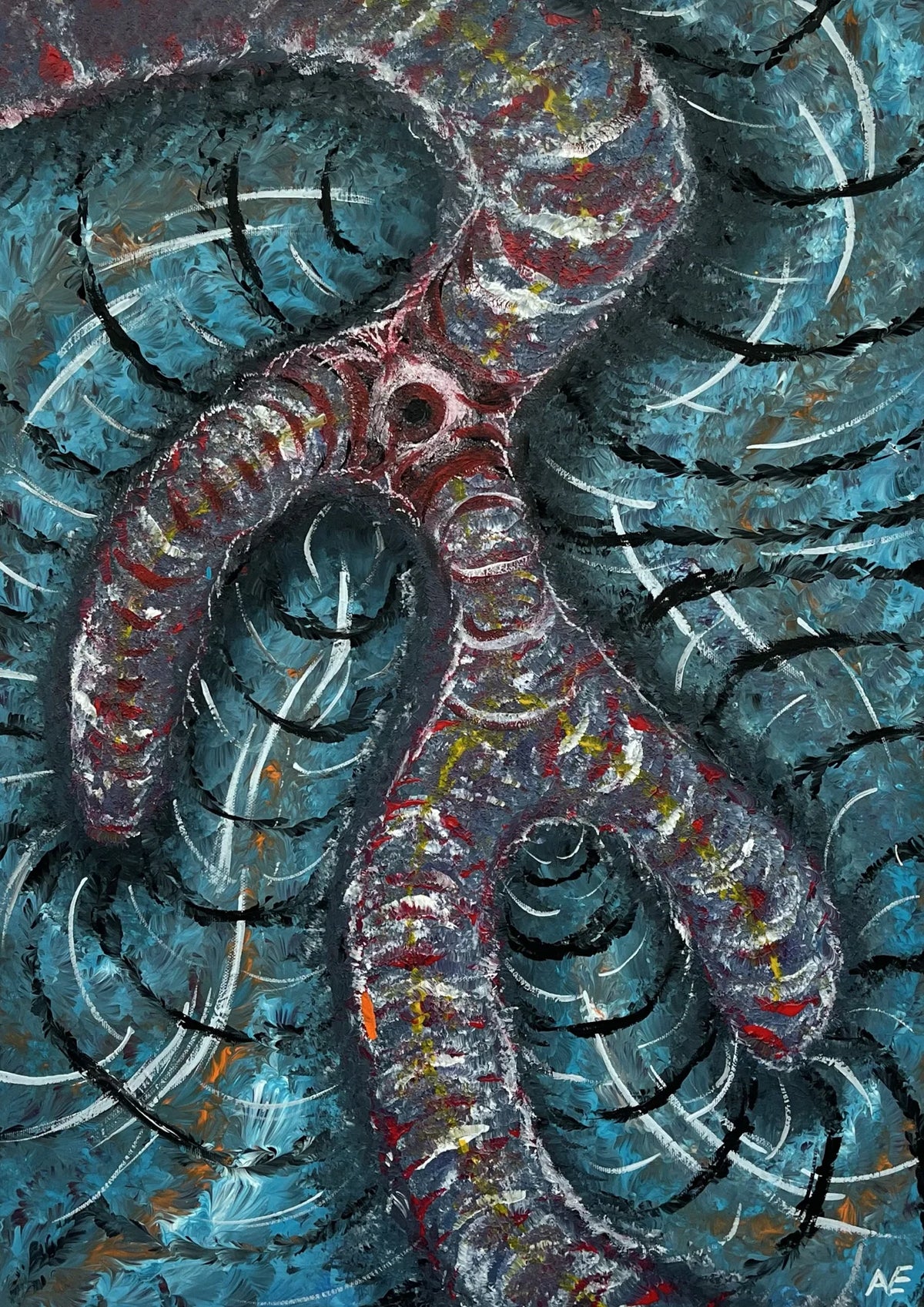 Easy now!, acrylic on canvas, 50 × 70 cm, 2025, by Nael Abdelal