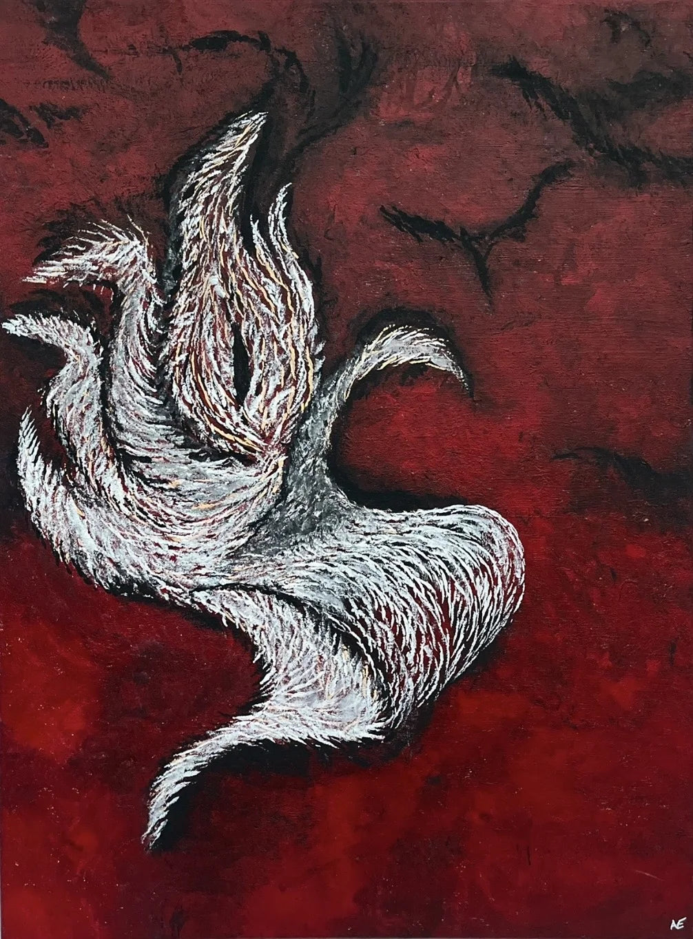 No. 285, acrylic on canvas, 60 × 80 cm, 2025, by Nael Abdelal