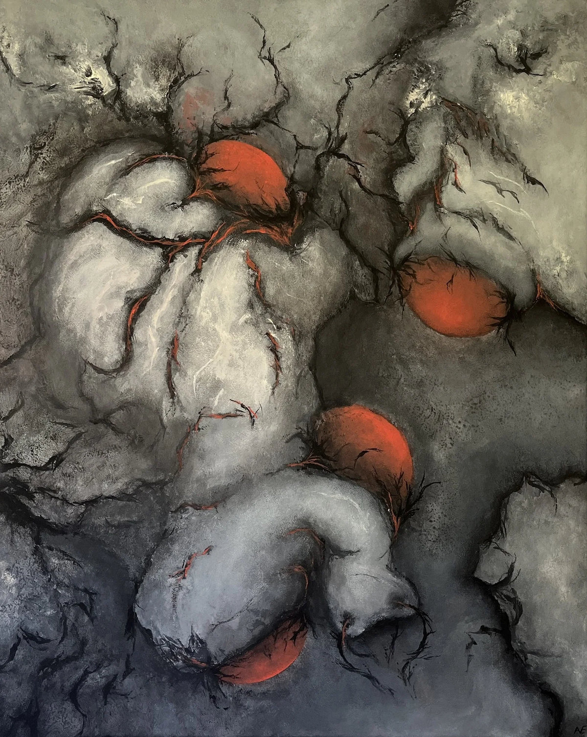 Fruits of Depth, acrylic on canvas, 80 × 100 cm, 2026, by Nael Abdelal
