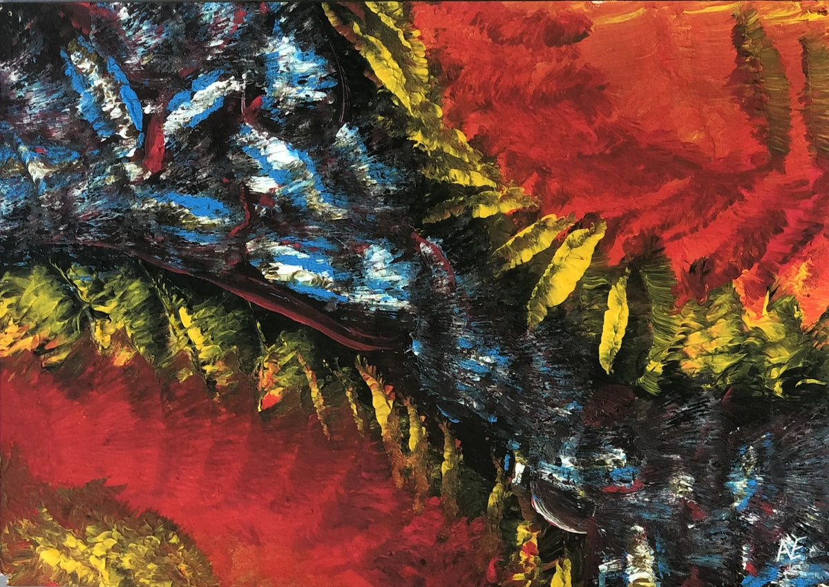 Gears, acrylic on paper, 14.8 × 21 cm (A5), 2023, by Nael Abdelal