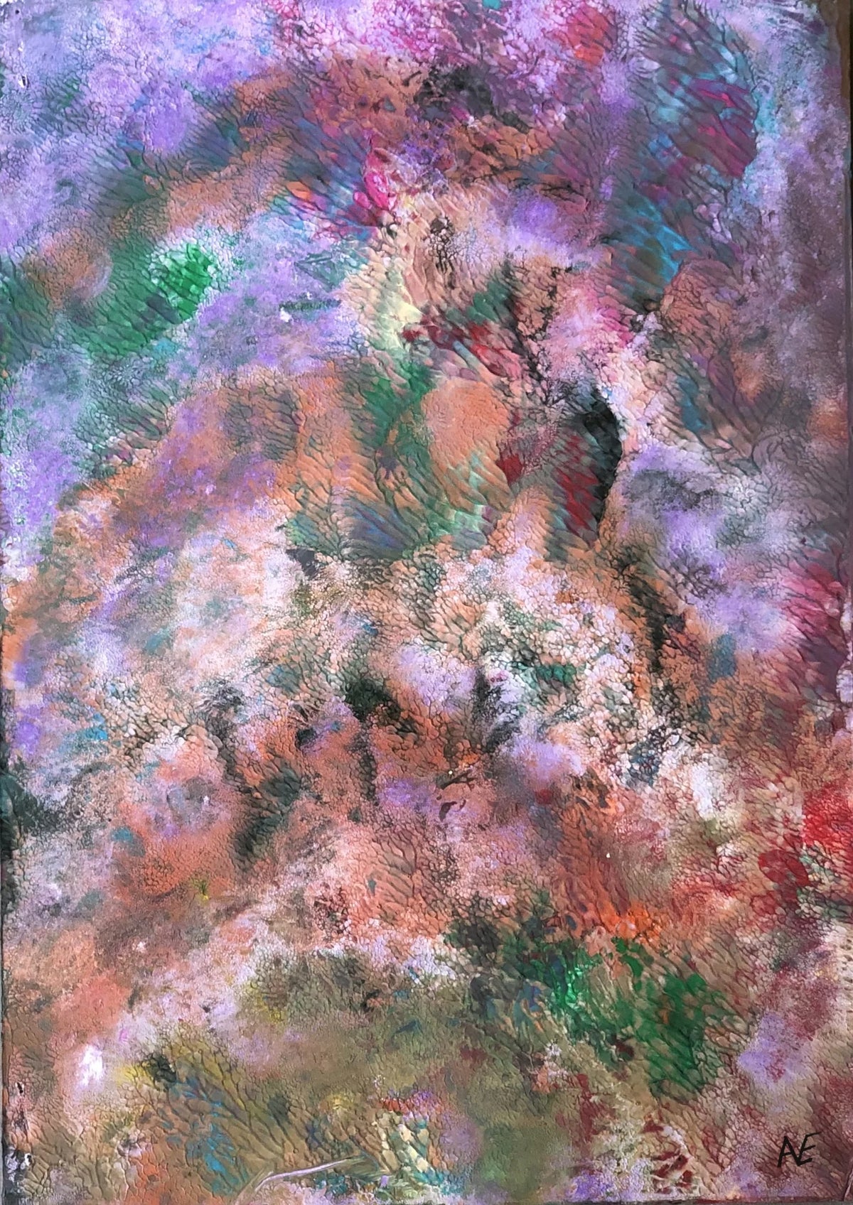 Cosmical, acrylic on paper, 14.8 × 21 cm (A5), 2023, by Nael Abdelal