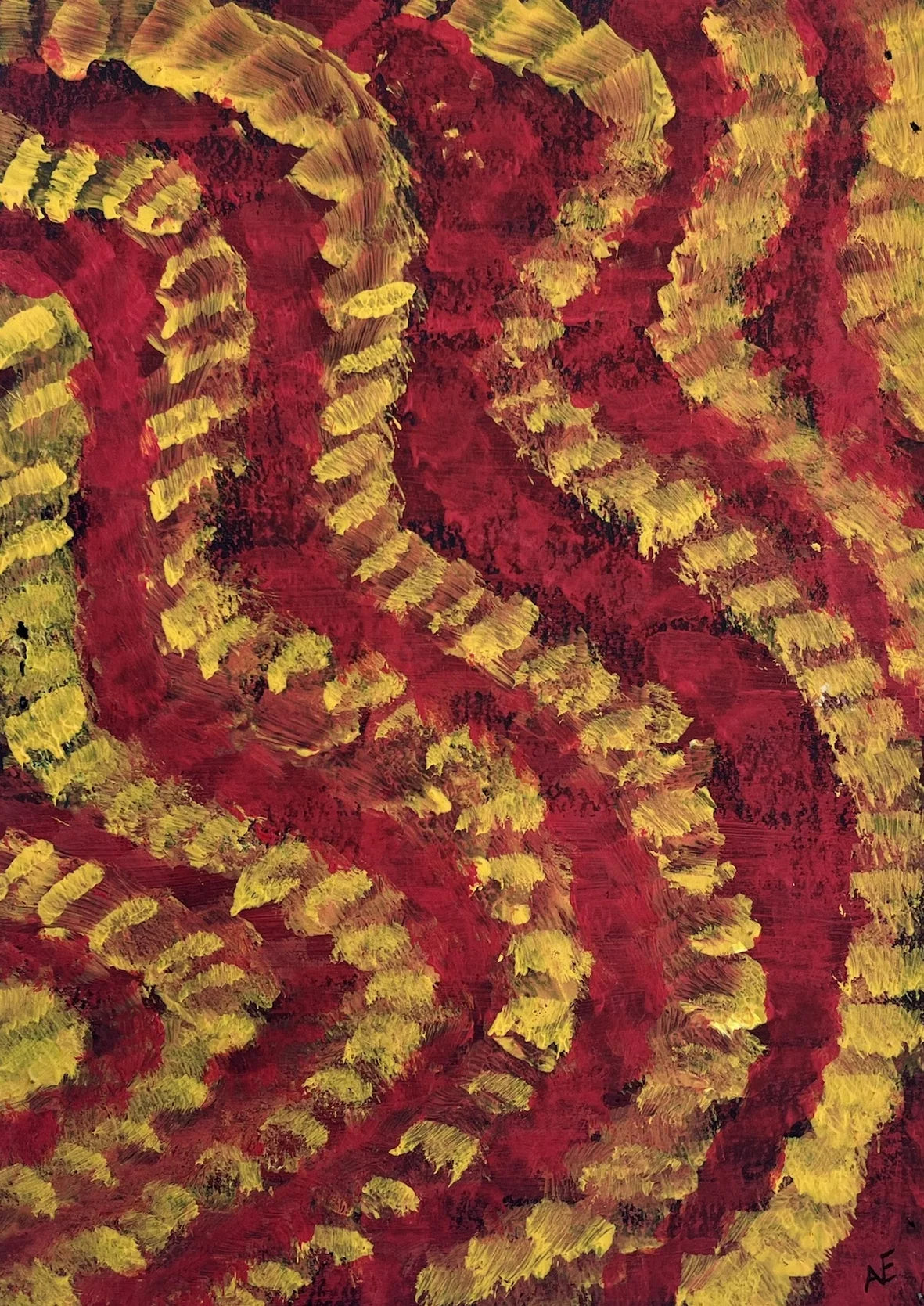 No. 5, acrylic on paper, 14.8 × 21 cm (A5), 2023, by Nael Abdelal