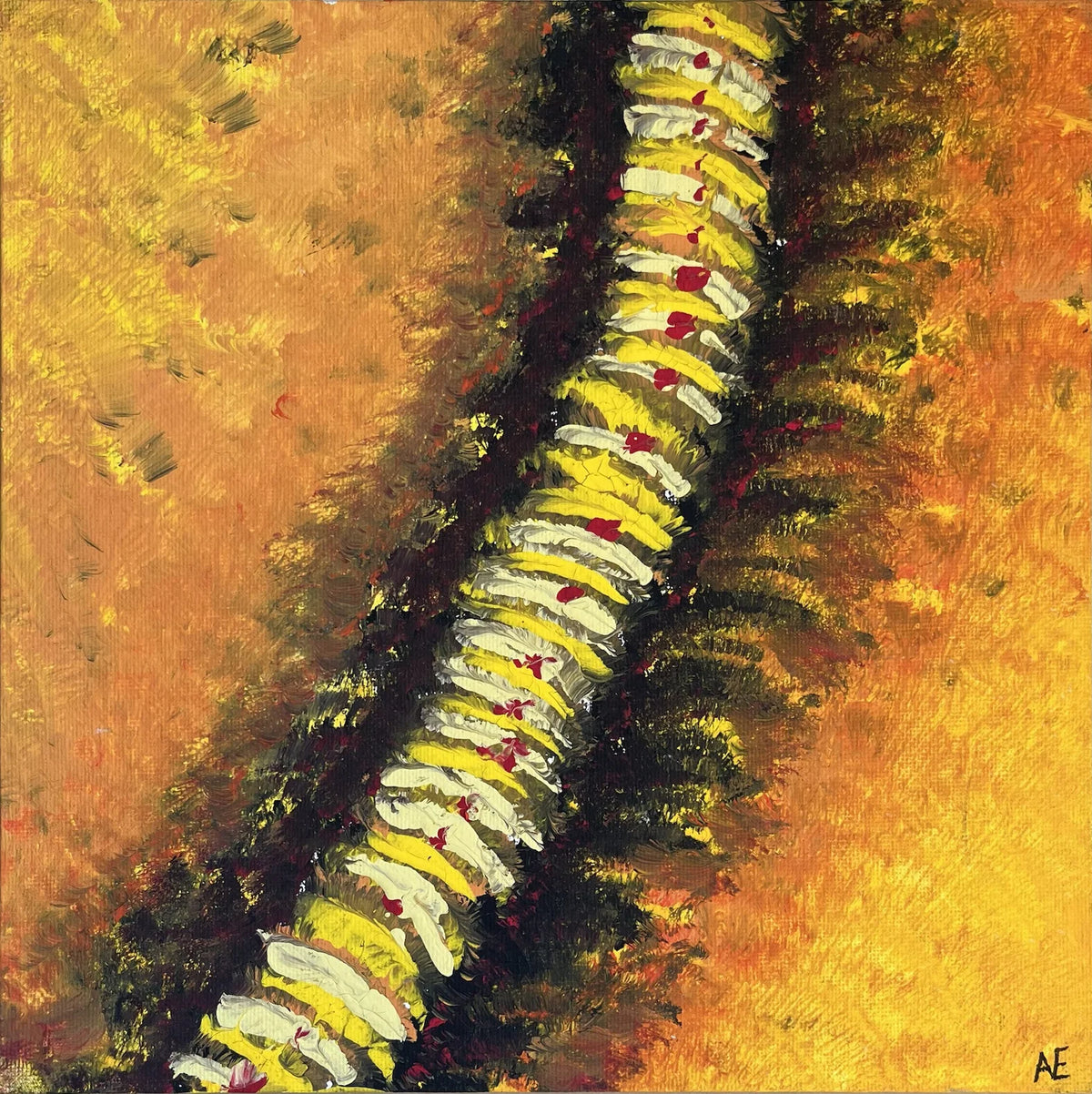 No. 68, acrylic on panel, 25 × 25 cm, 2023, by Nael Abdelal