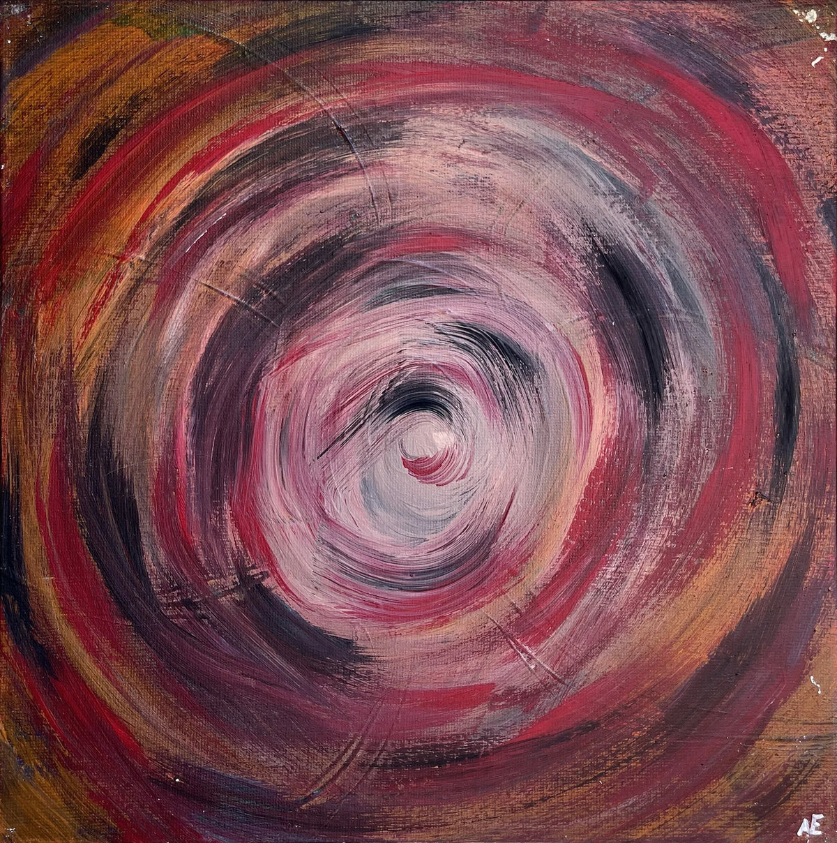 No. 73, acrylic on panel, 25 × 25 cm, 2024, by Nael Abdelal
