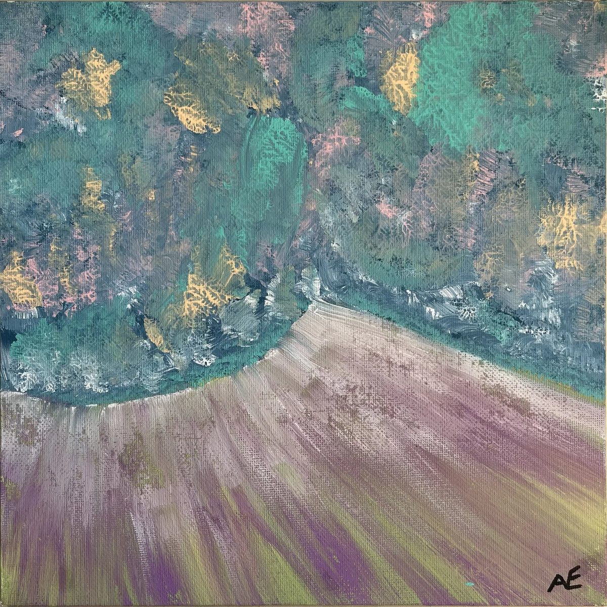 No. 85, acrylic on panel, 25 × 25 cm, 2023, by Nael Abdelal