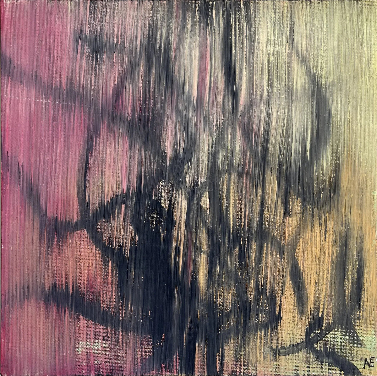Bug Light, acrylic on panel, 25 × 25 cm, 2023, by Nael Abdelal