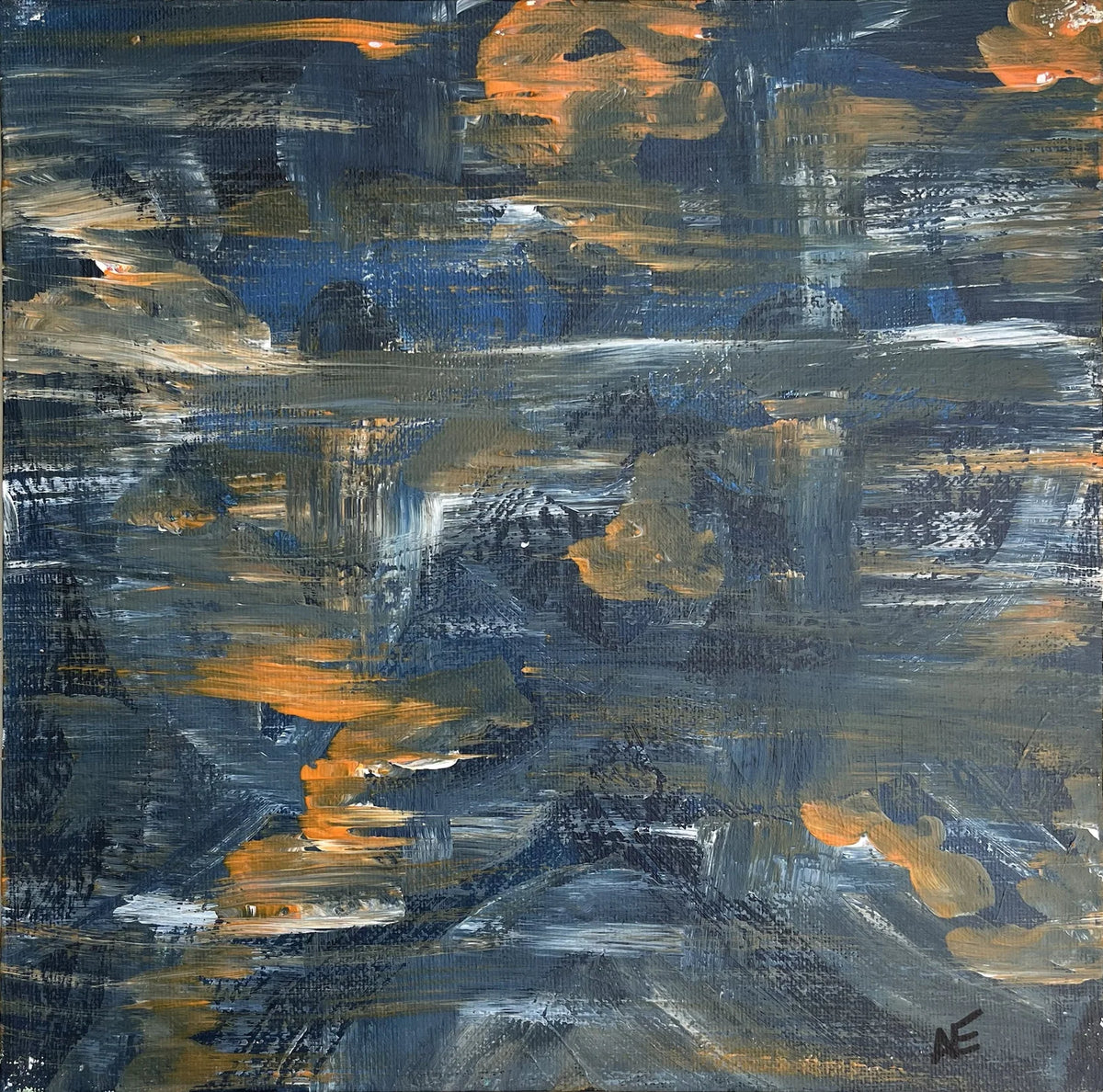 No. 51, acrylic on panel, 25 × 25 cm, 2023, by Nael Abdelal