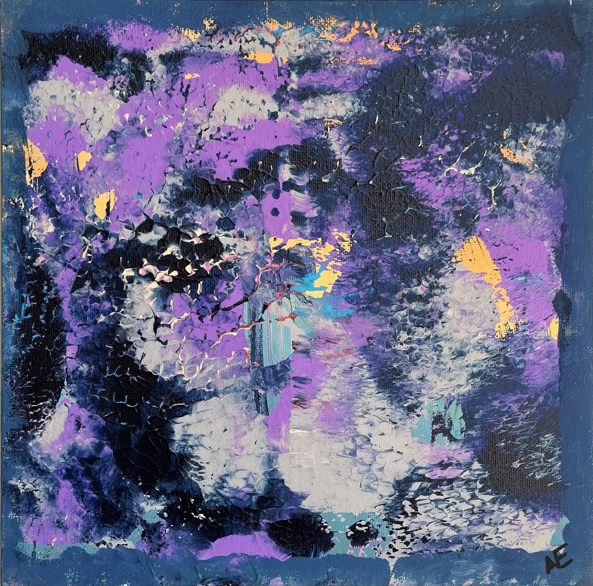 No. 94, acrylic on panel, 25 × 25 cm, 2023, by Nael Abdelal