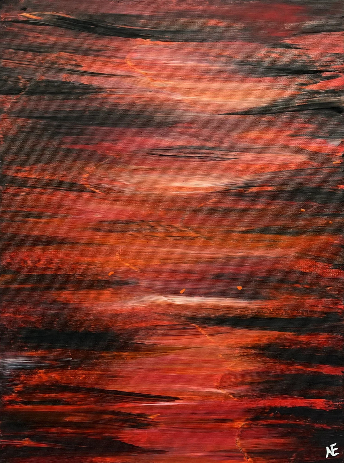 No. 120, acrylic on canvas, 30 × 40 cm, 2024, by Nael Abdelal