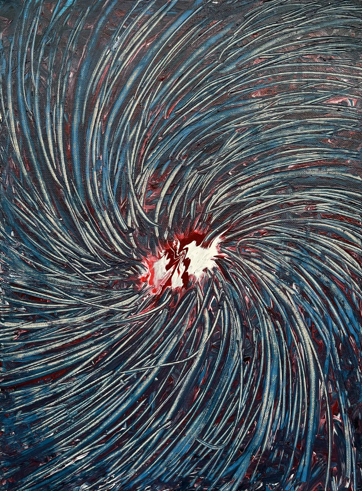 Fuzzy Eye, acrylic on canvas, 30 × 40 cm, 2024, by Nael Abdelal