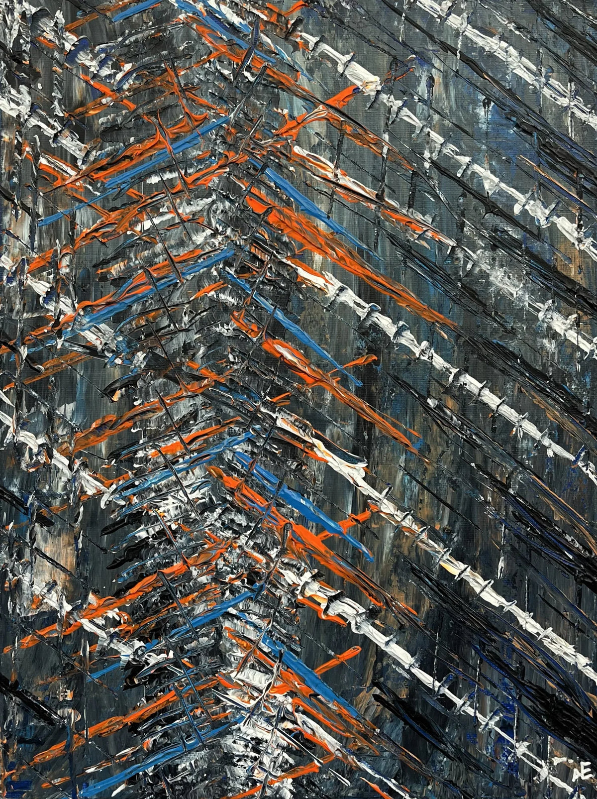 No. 129, acrylic on canvas, 30 × 40 cm, 2024, by Nael Abdelal