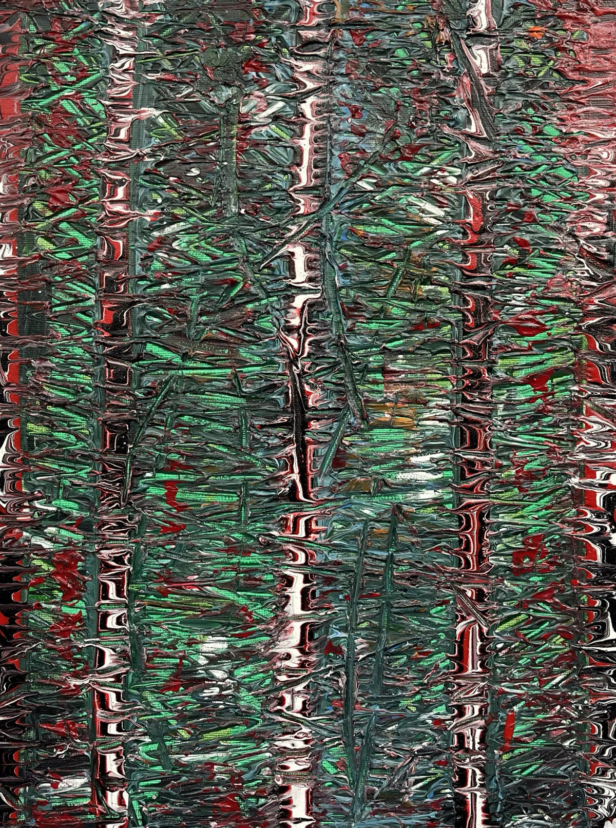 No. 128, acrylic on canvas, 30 × 40 cm, 2024, by Nael Abdelal