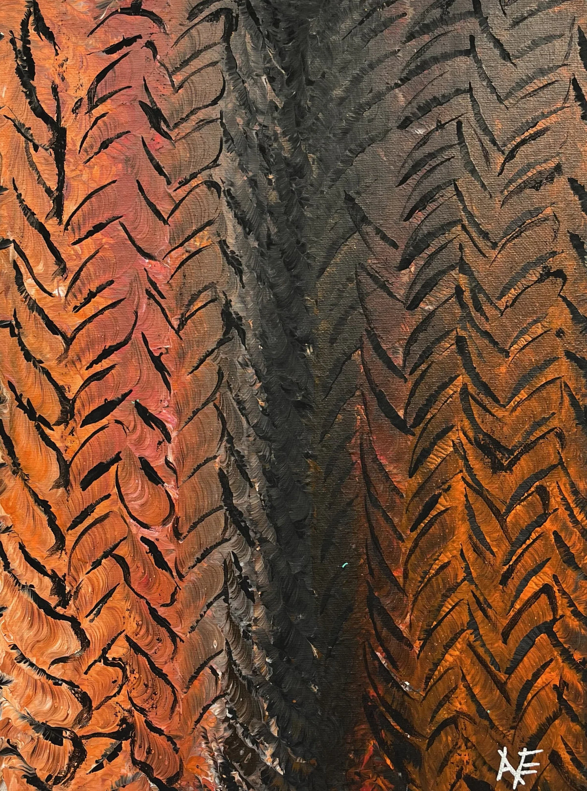 Omnivore, acrylic on canvas, 30 × 40 cm, 2024, by Nael Abdelal