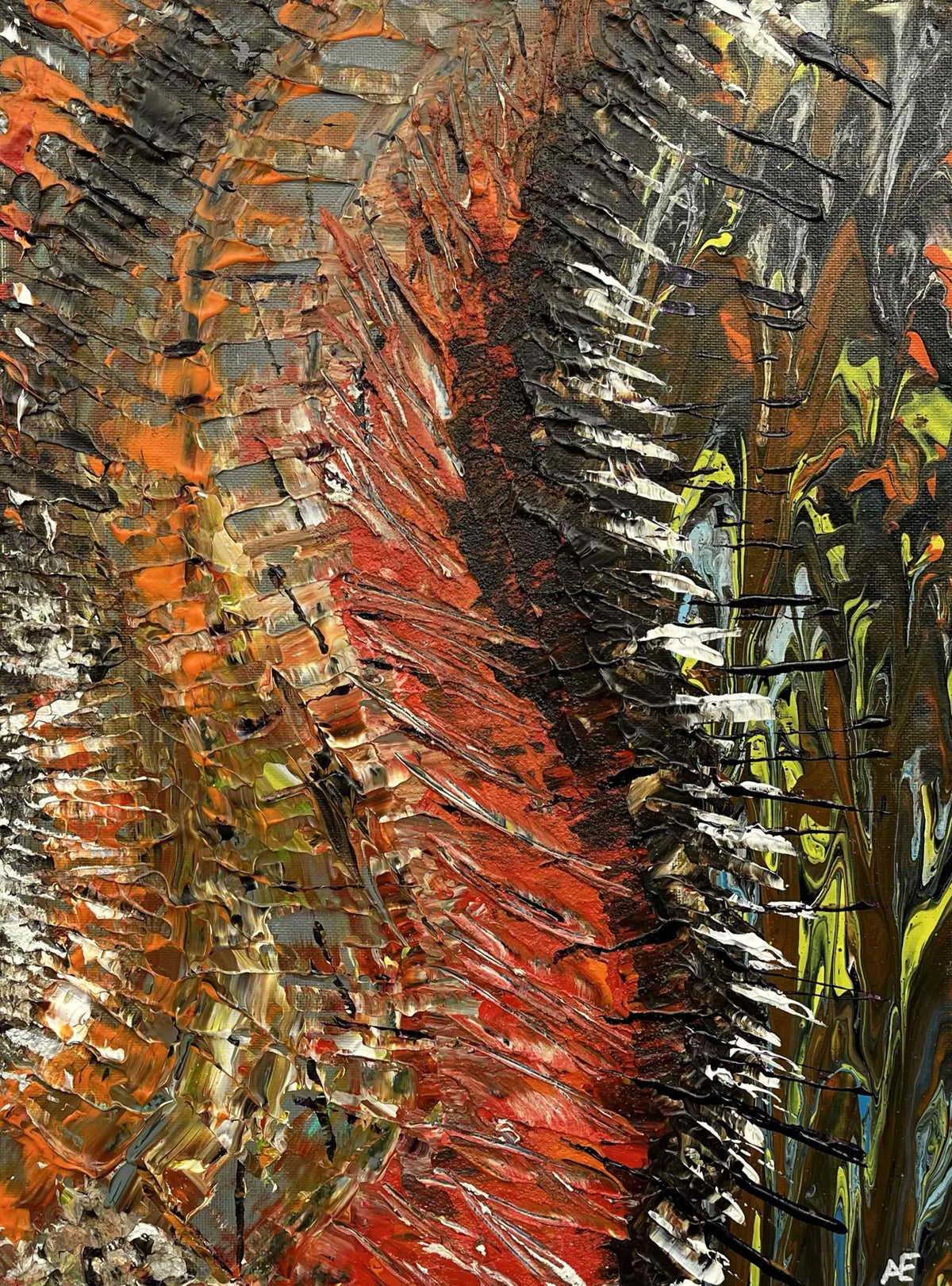 Systematix, acrylic on canvas, 30 × 40 cm, 2024, by Nael Abdelal