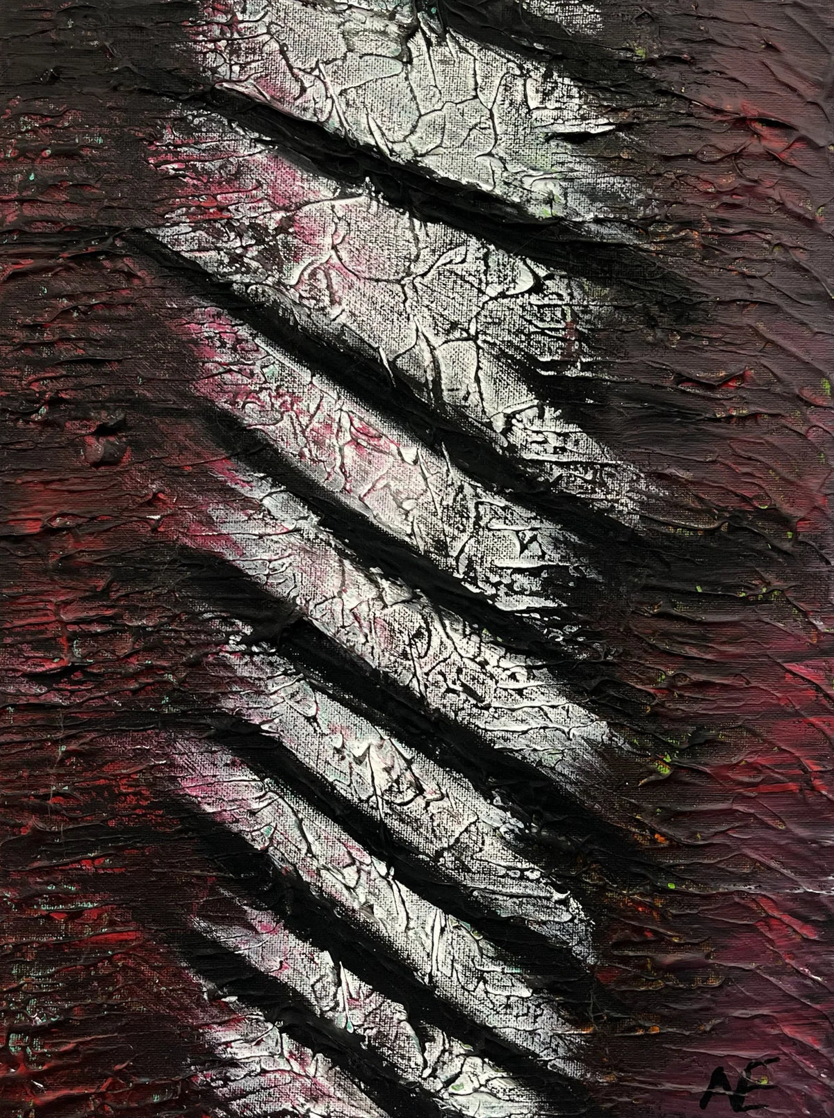 No. 110, acrylic on canvas, 30 × 40 cm, 2024, by Nael Abdelal