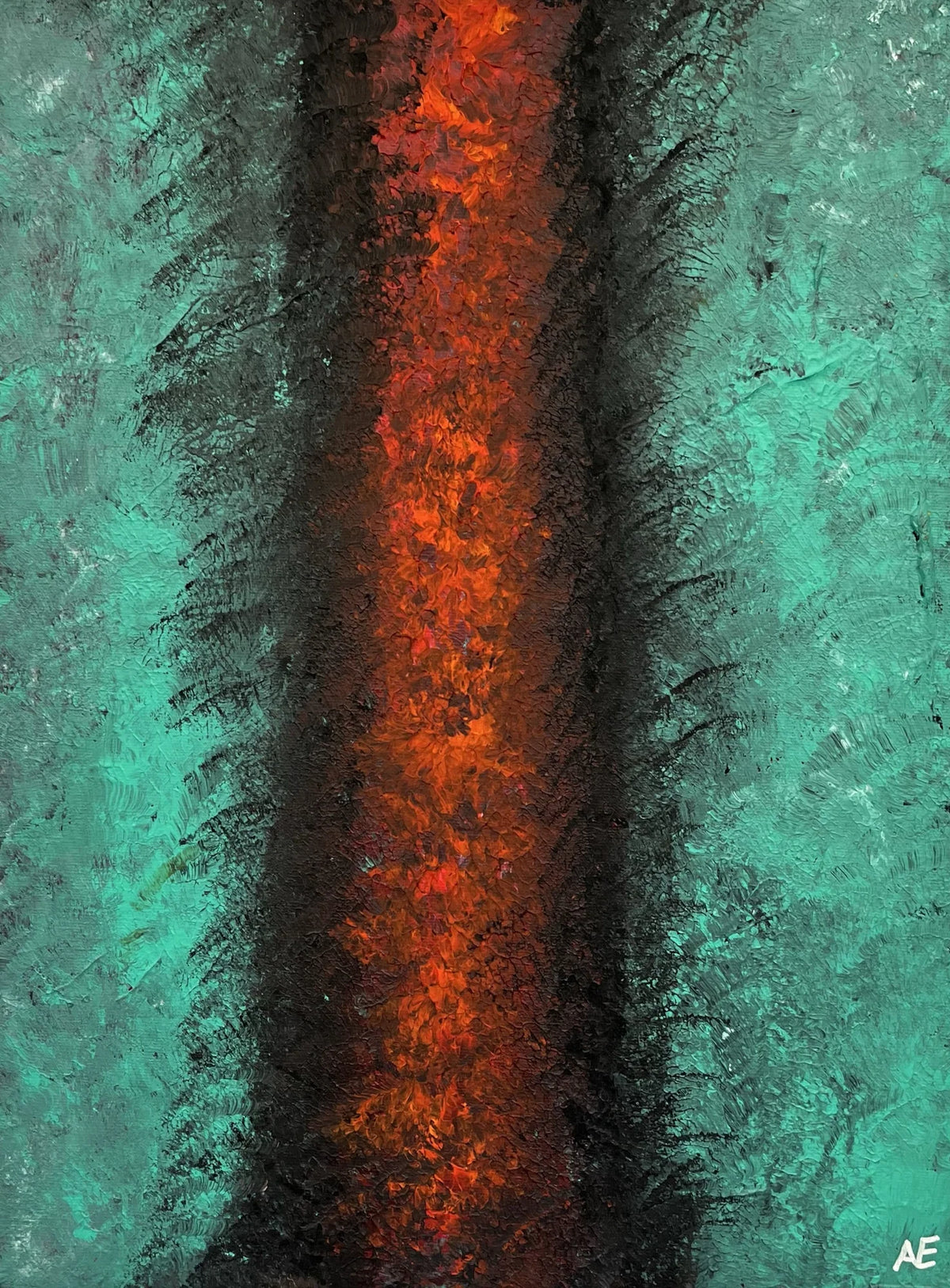 Inner Warmth, acrylic on canvas, 30 × 40 cm, 2024, by Nael Abdelal