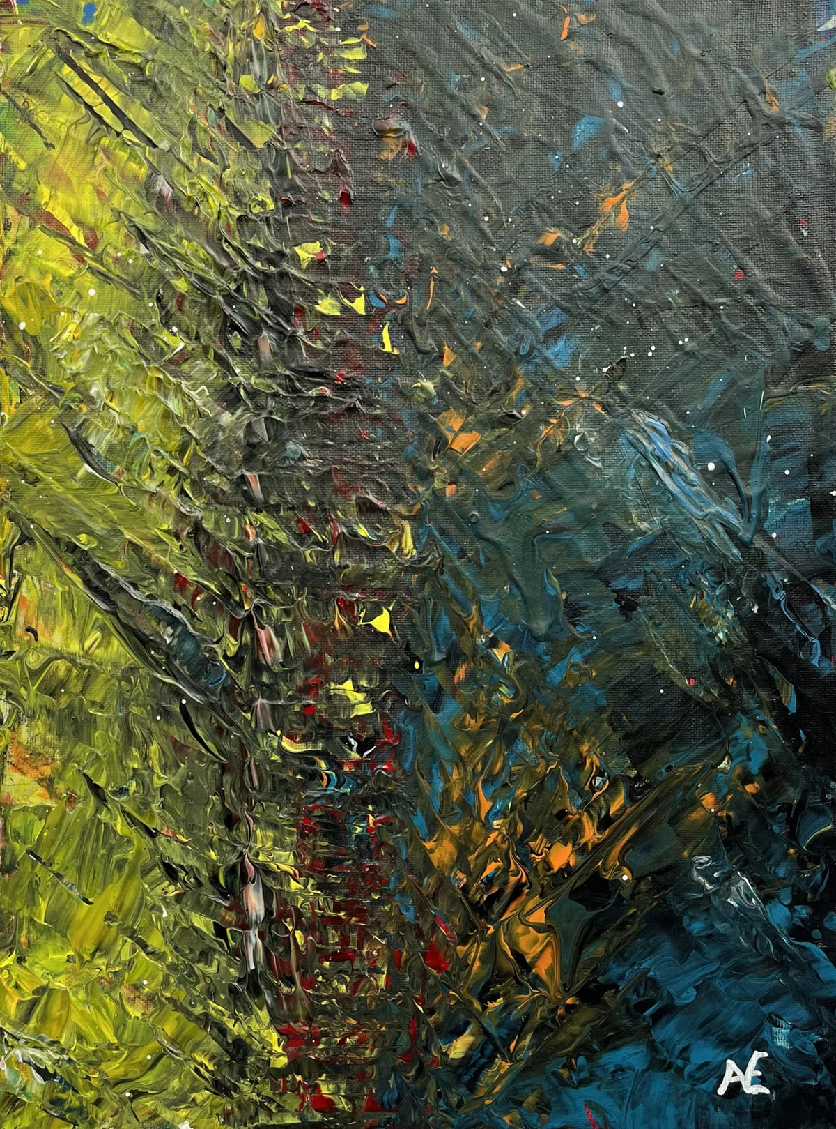 No. 130, acrylic on canvas, 30 × 40 cm, 2024, by Nael Abdelal
