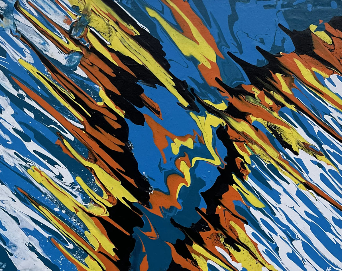 No. 180, acrylic on canvas, 40 × 50 cm, 2024, by Nael Abdelal