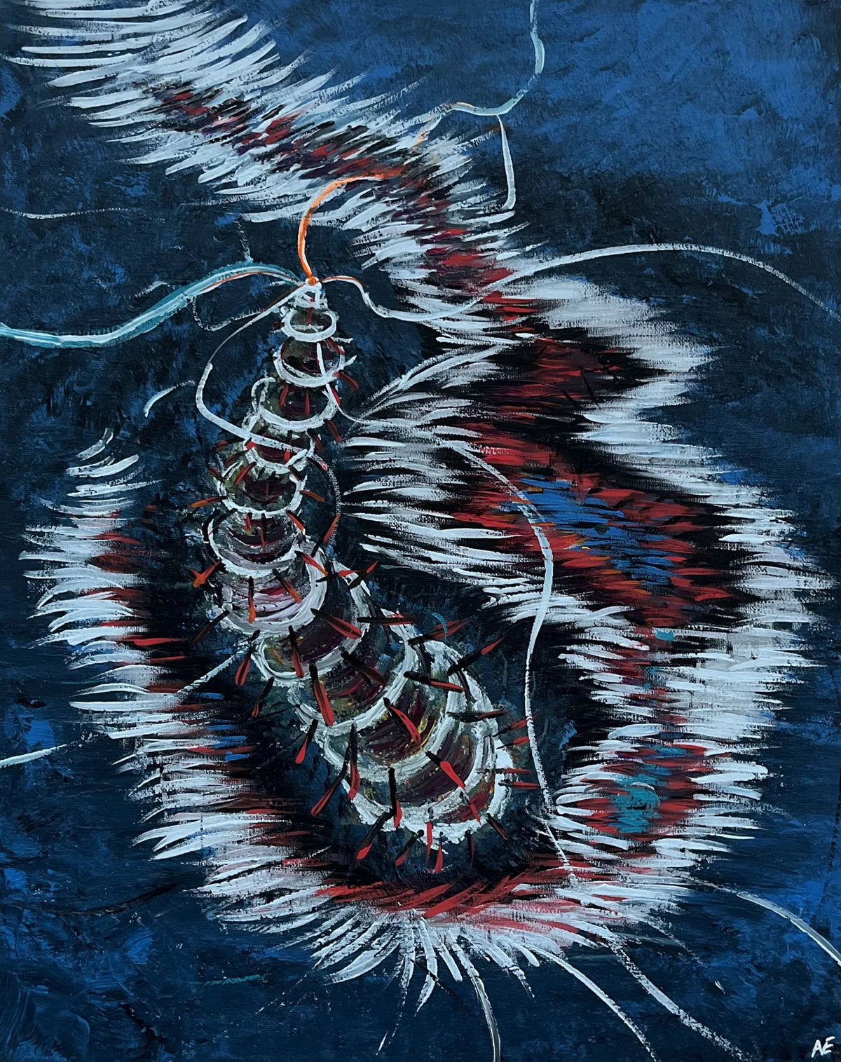 No. 169, acrylic on canvas, 40 × 50 cm, 2024, by Nael Abdelal