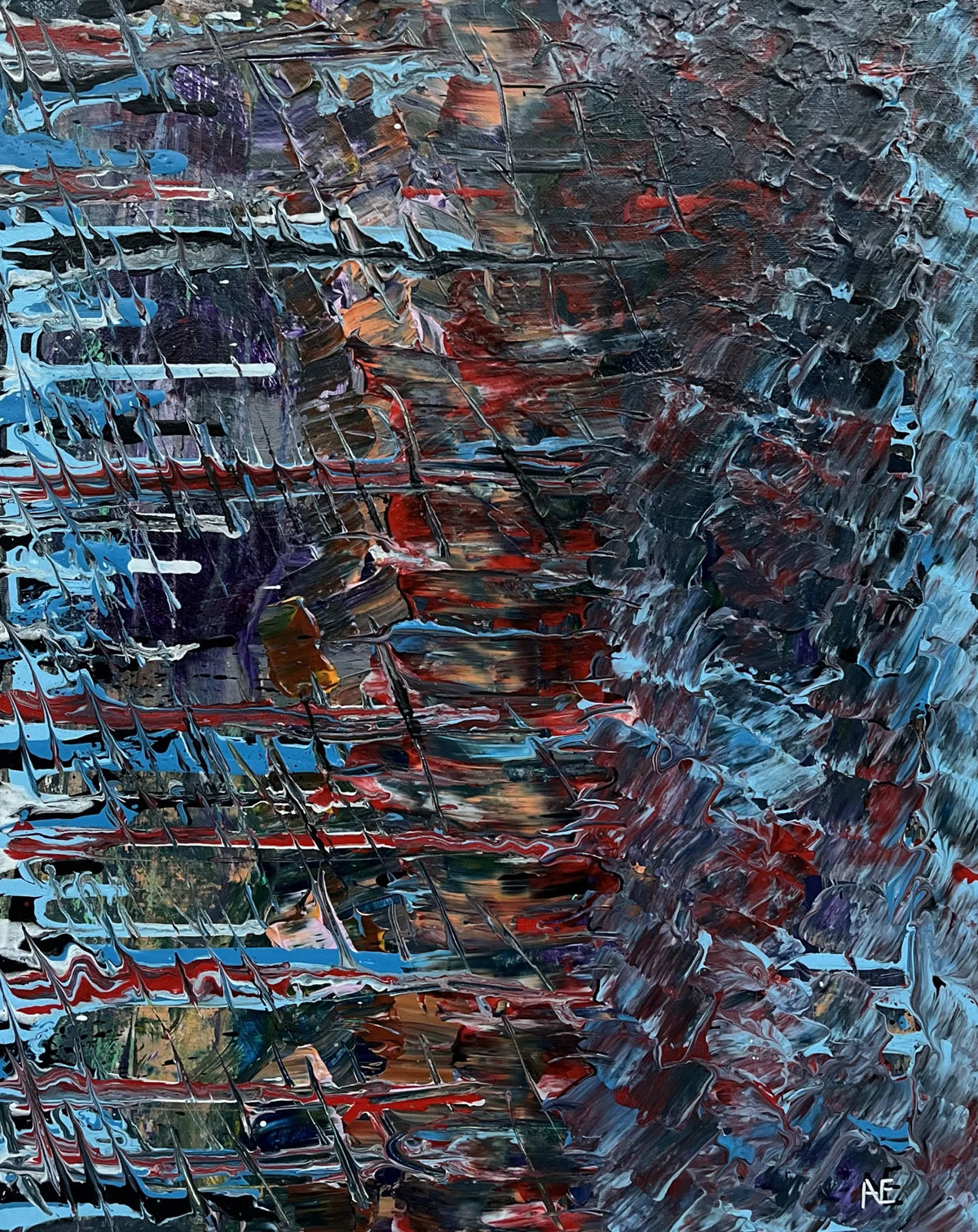 Homoscrewgenous, acrylic on canvas, 40 × 50 cm, 2024, by Nael Abdelal