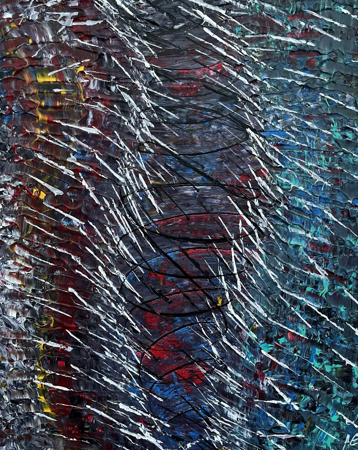 No. 165, acrylic on canvas, 40 × 50 cm, 2024, by Nael Abdelal