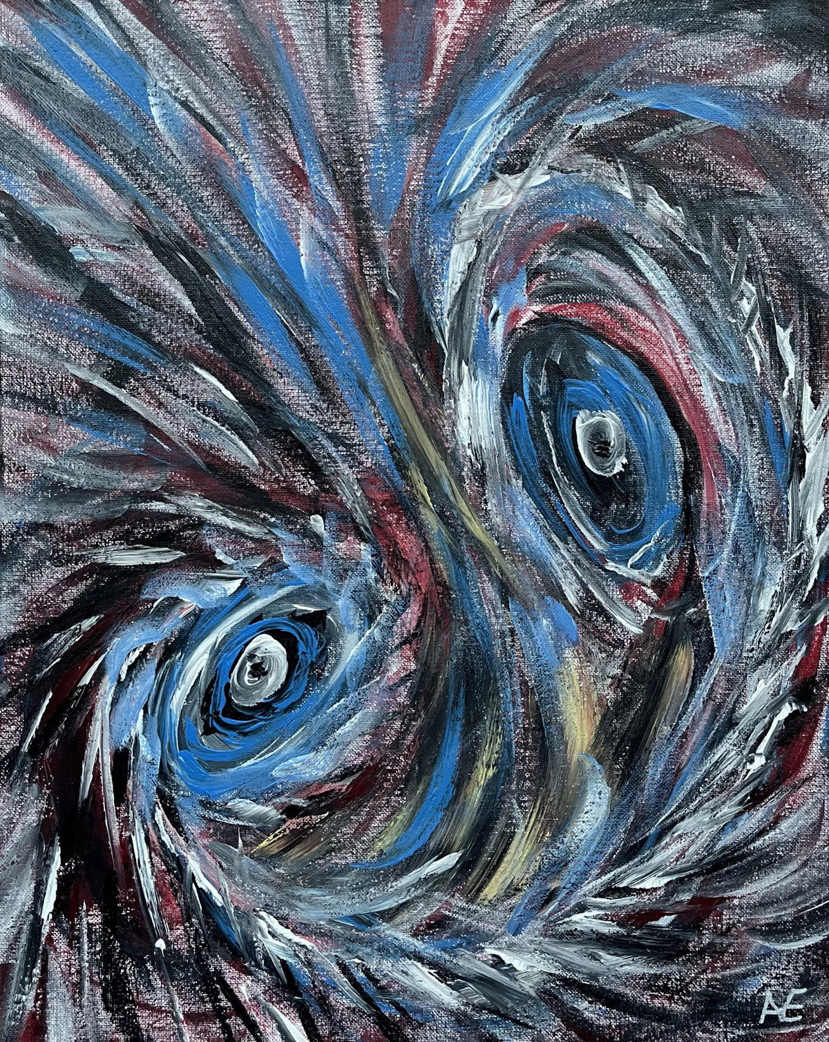 No. 170, acrylic on canvas, 40 × 50 cm, 2024, by Nael Abdelal
