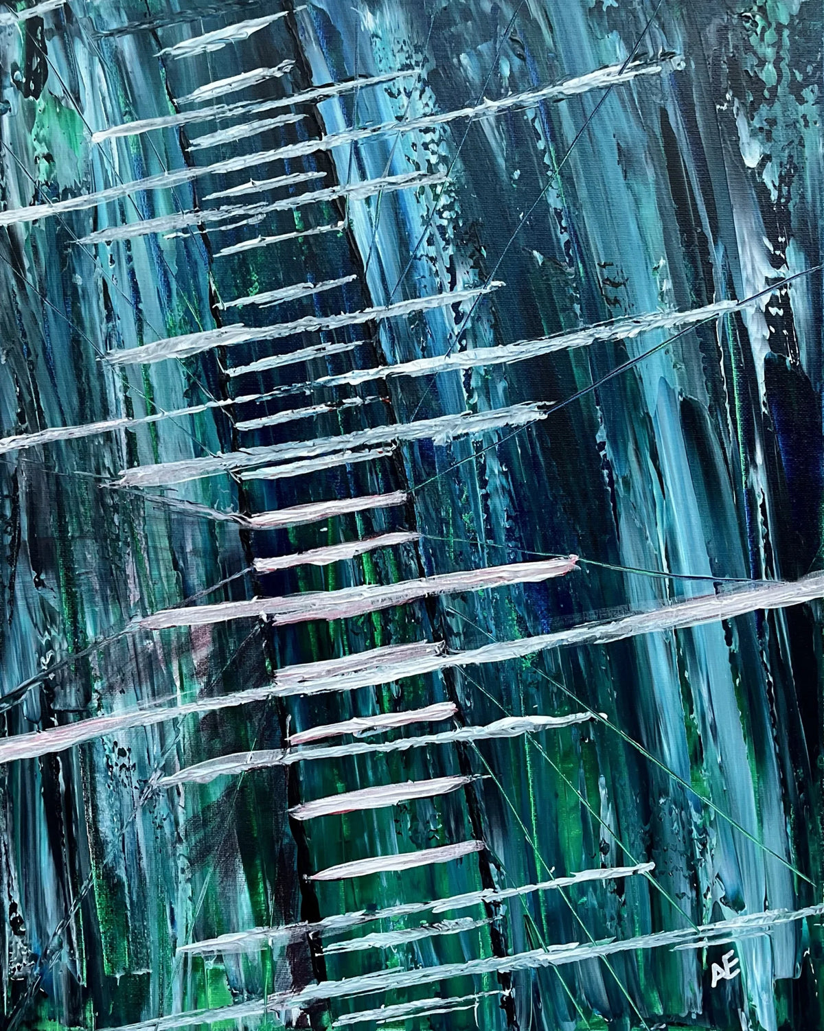 No. 167, acrylic on canvas, 40 × 50 cm, 2024, by Nael Abdelal